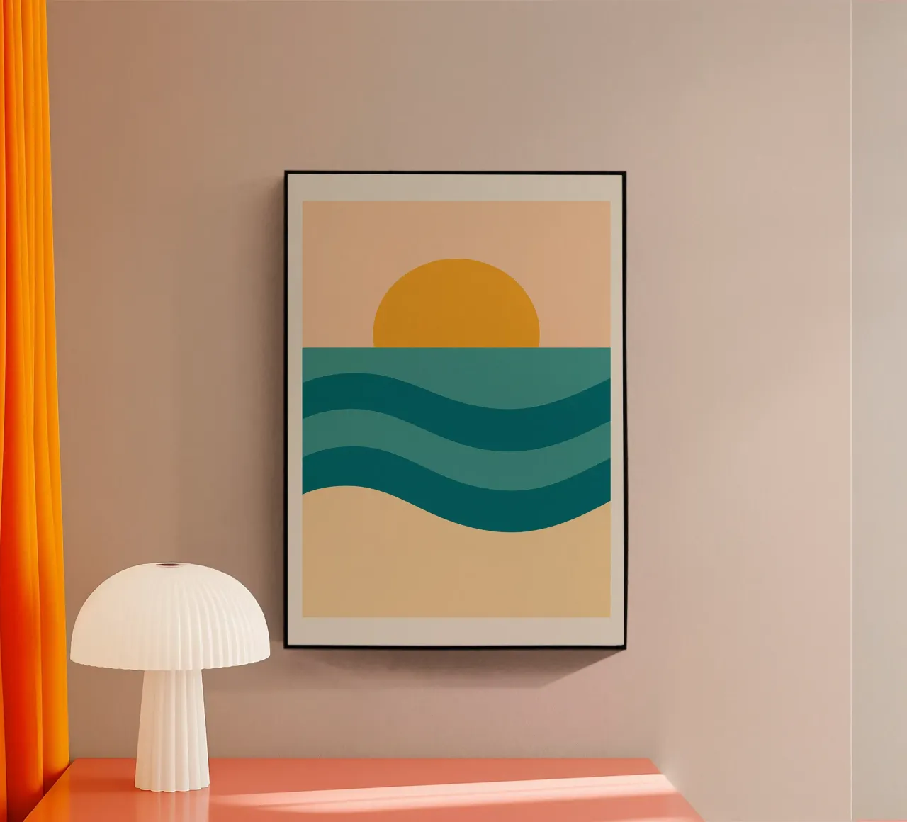 Sunset Over Waves plexiglass da Mosaic Dialogue