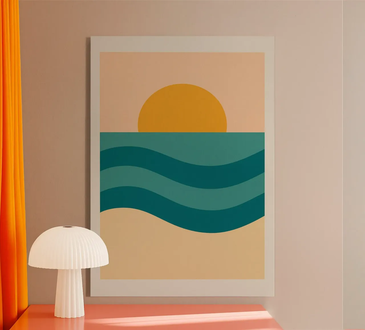 Sunset Over Waves plexiglass da Mosaic Dialogue