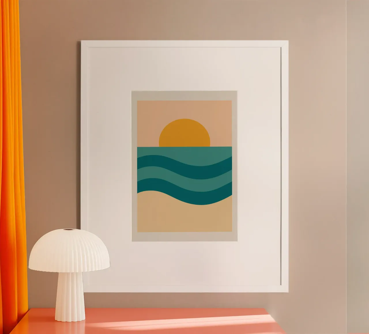 Sunset Over Waves carta hahnemühle da Mosaic Dialogue