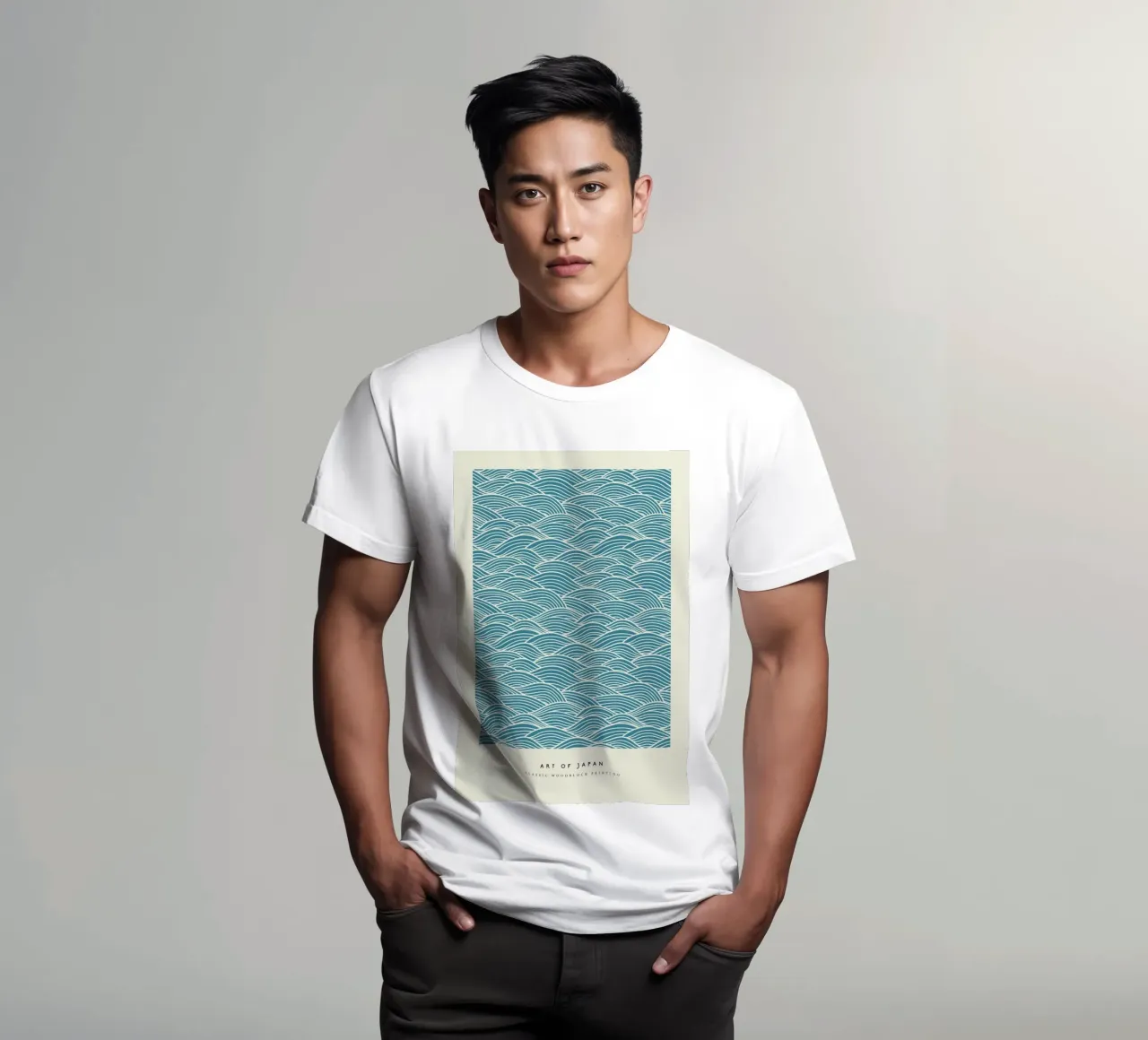 Japanese Wave Woodblock t-shirt da Vintage by JUNIQE