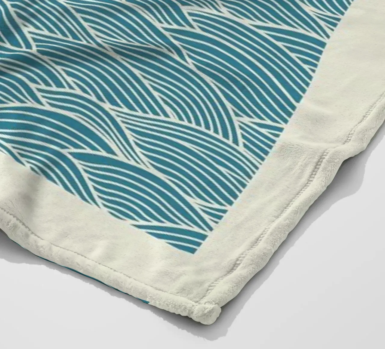 Japanese Wave Woodblock fleece blanket by Vintage by JUNIQE