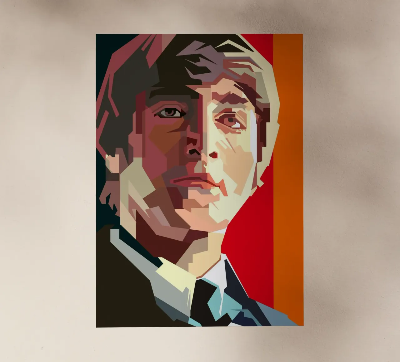 Retro John Lennon Rock And Roll Music Trending Now backlit film by Artkreator