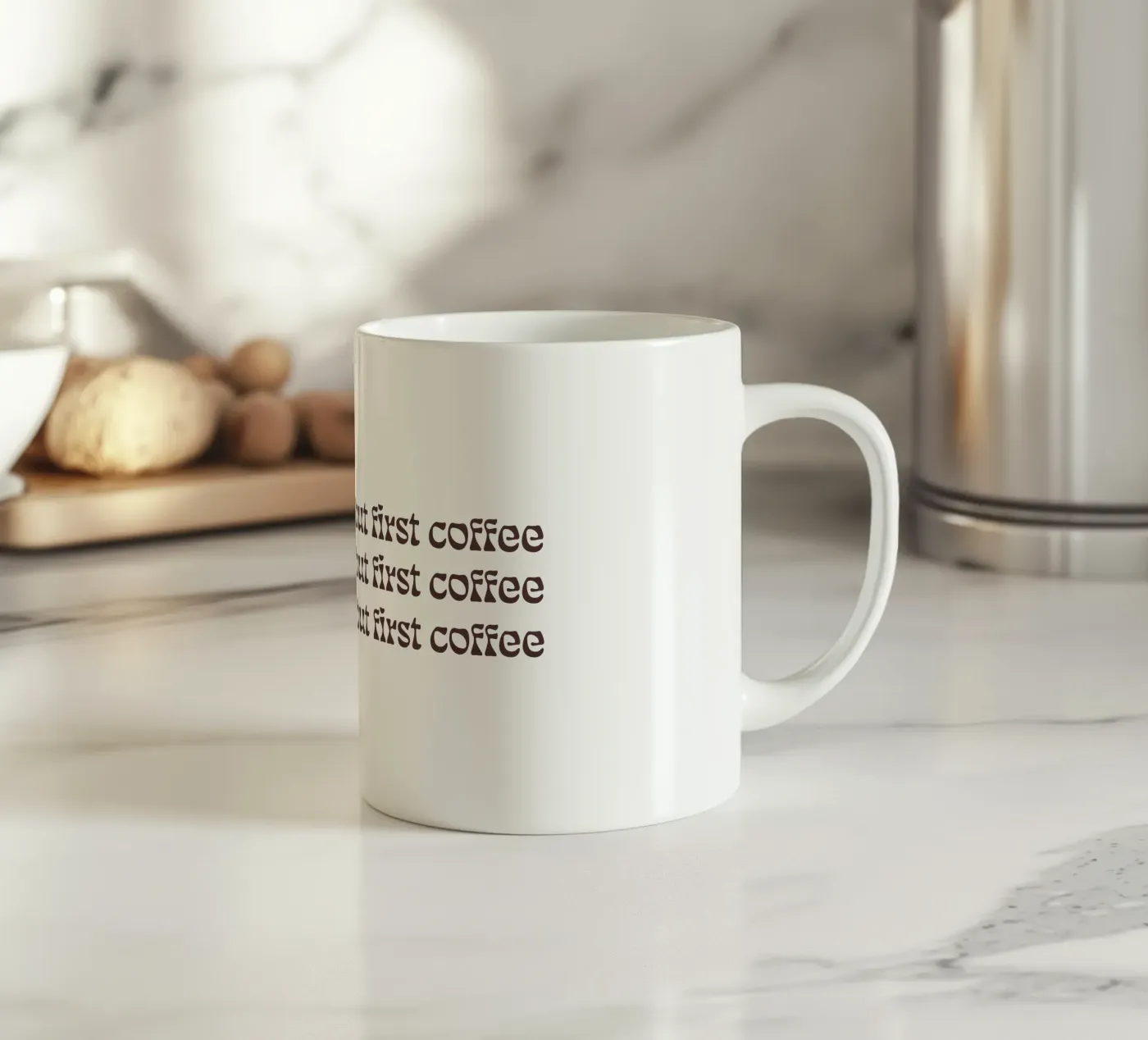 first coffee ceramic mug by be.