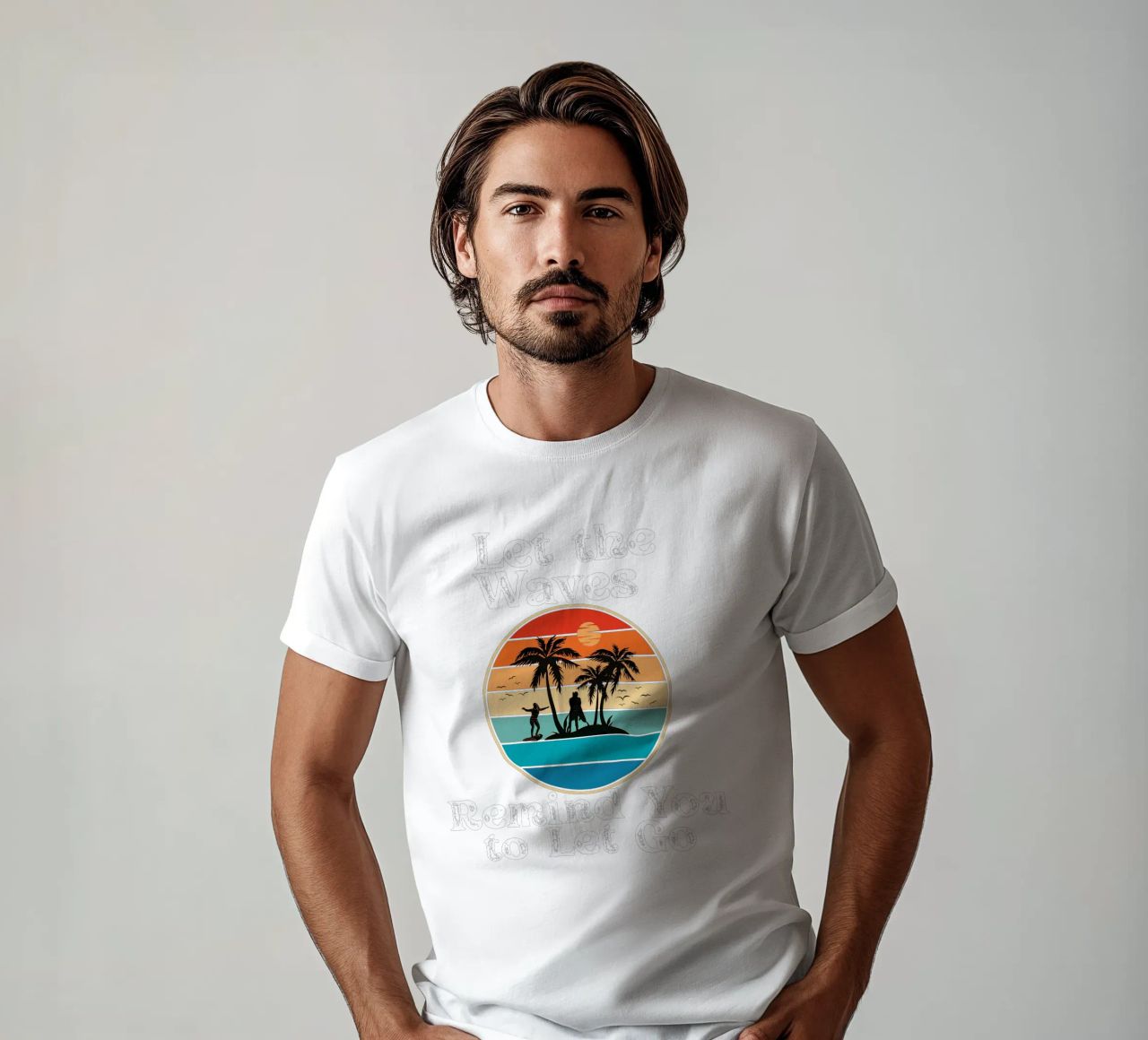 Lasciate che l'oceano vi insegni a liberarvi e a fluire Lasciatevi andare e vivete liberi t-shirt da Lionandlamb