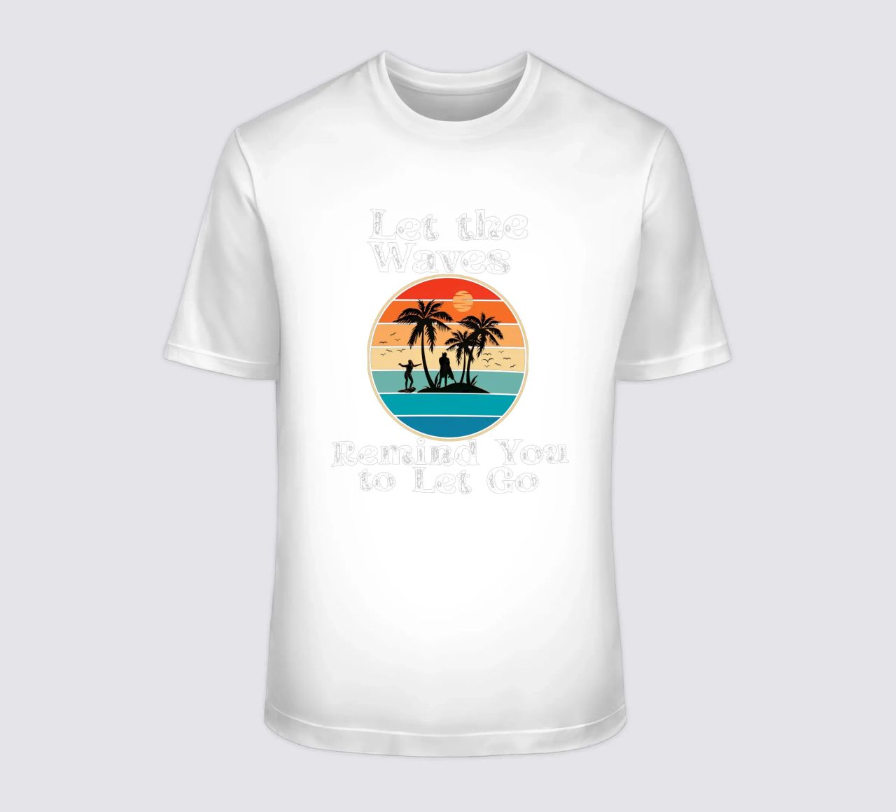 Lasciate che l'oceano vi insegni a liberarvi e a fluire Lasciatevi andare e vivete liberi t-shirt da Lionandlamb
