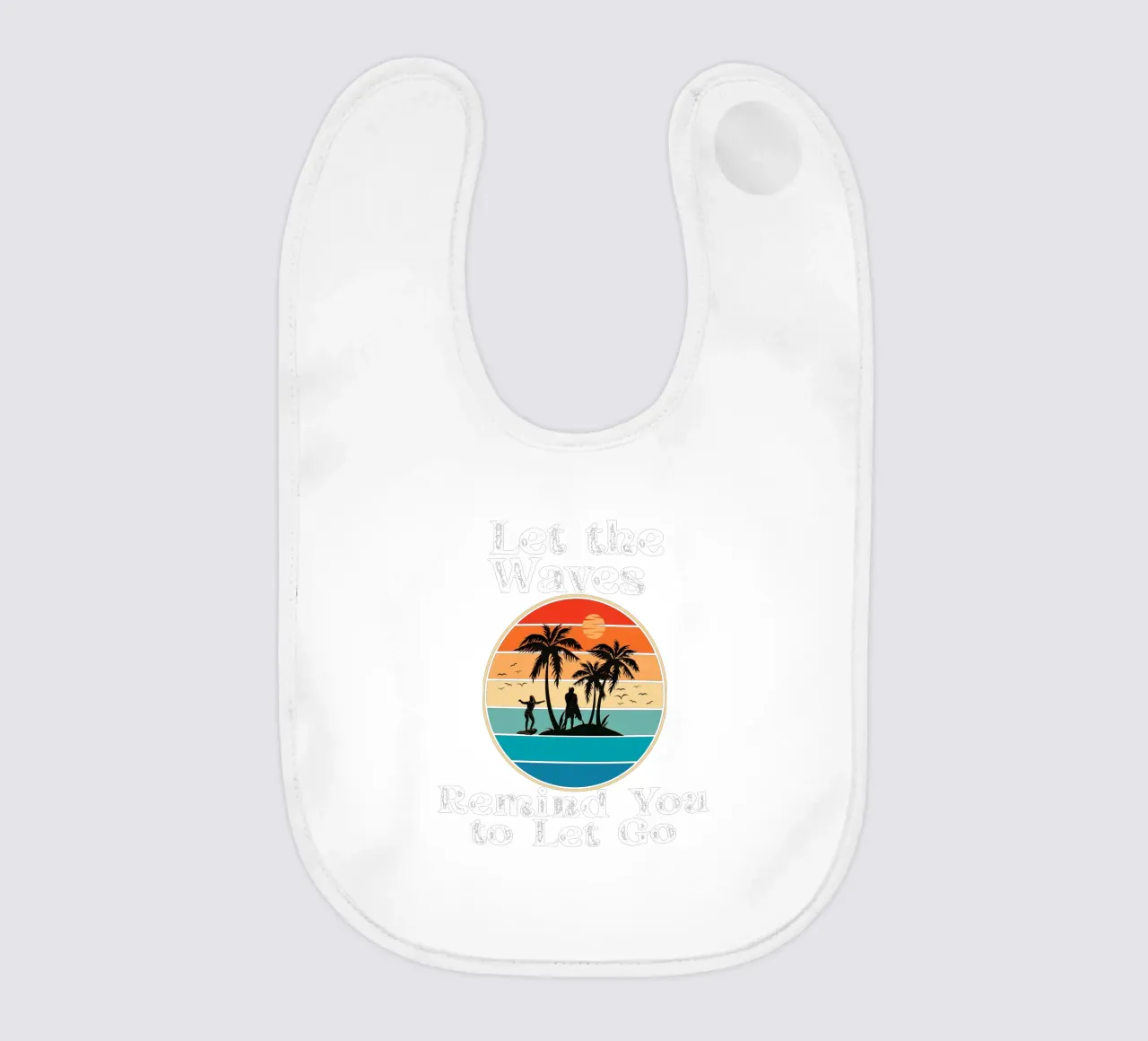 Let the Ocean Teach You to Release and Flow Let Go Live Free baby bib by Lionandlamb