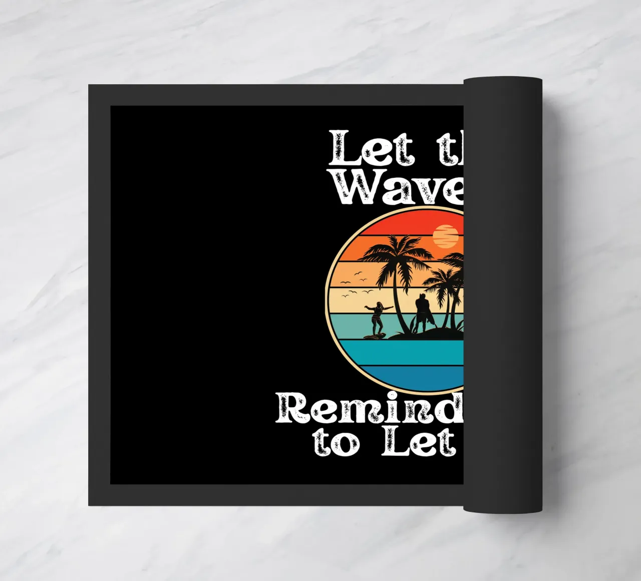 Let the Ocean Teach You to Release and Flow Let Go Live Free doormat by Lionandlamb