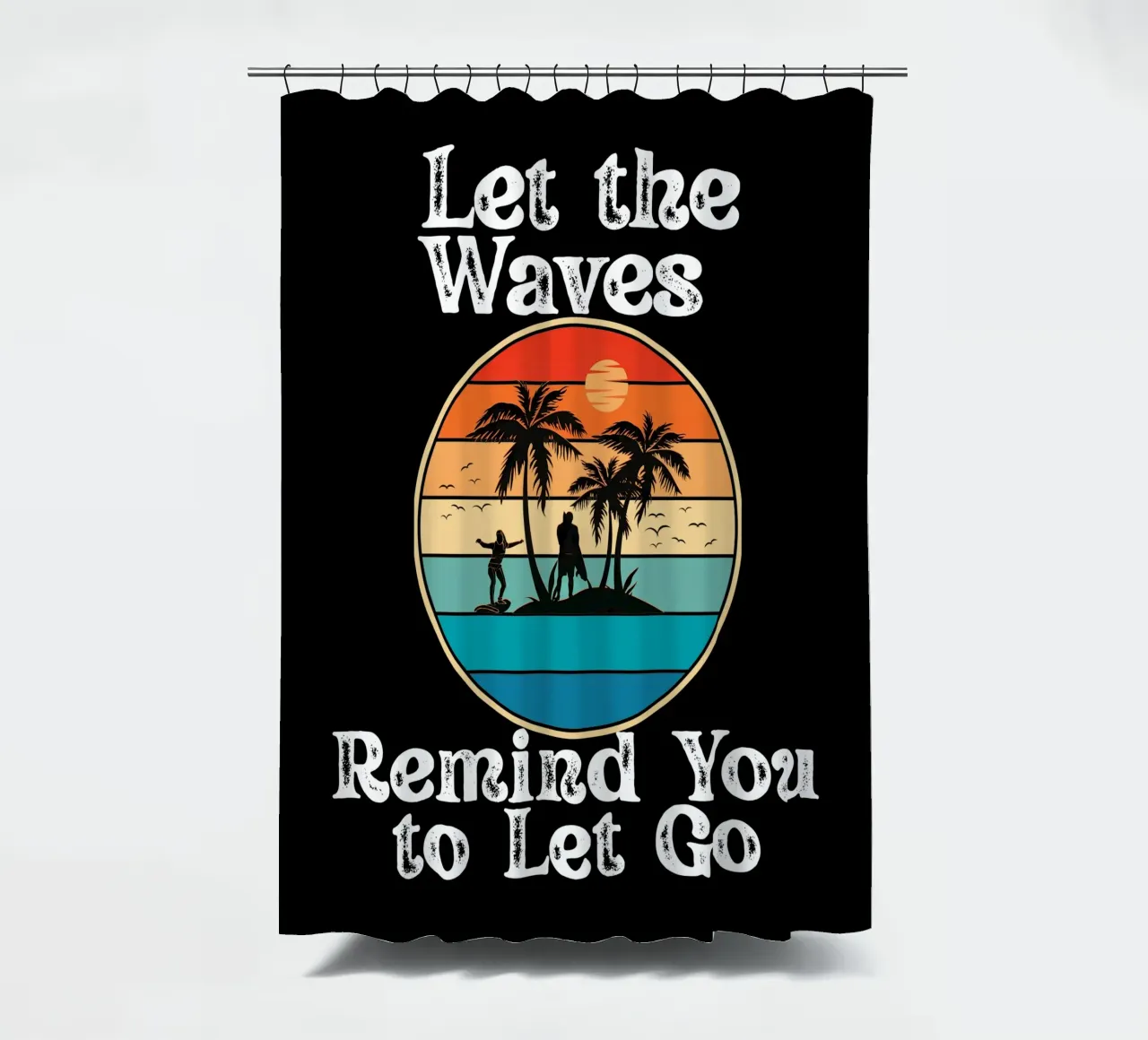 Let the Ocean Teach You to Release and Flow Let Go Live Free shower curtain by Lionandlamb