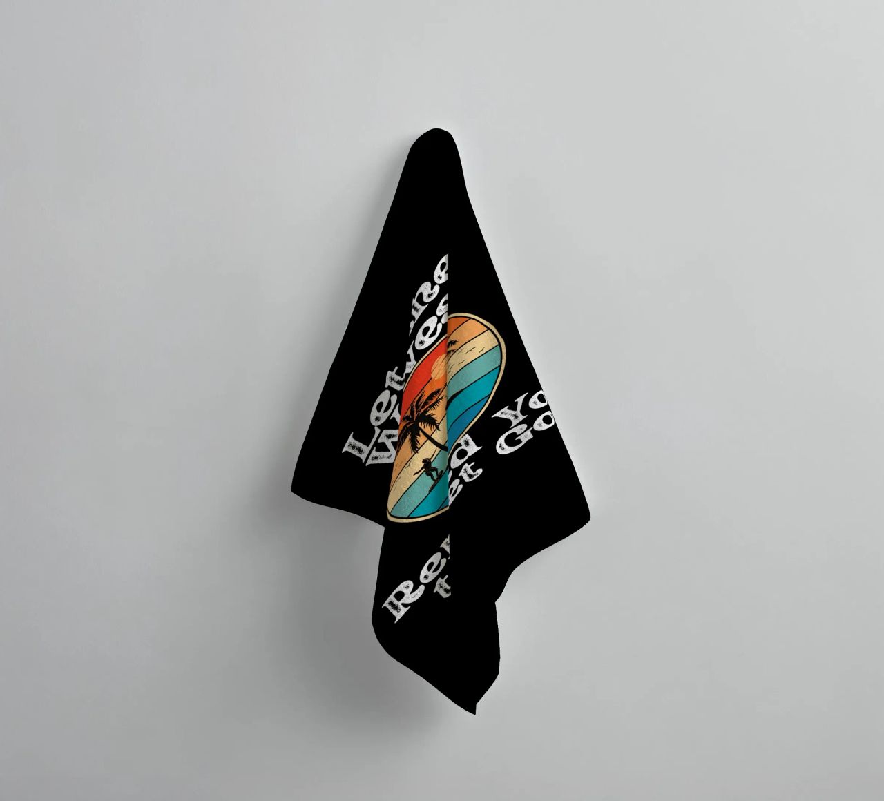 Let the Ocean Teach You to Release and Flow Let Go Live Free towel by Lionandlamb