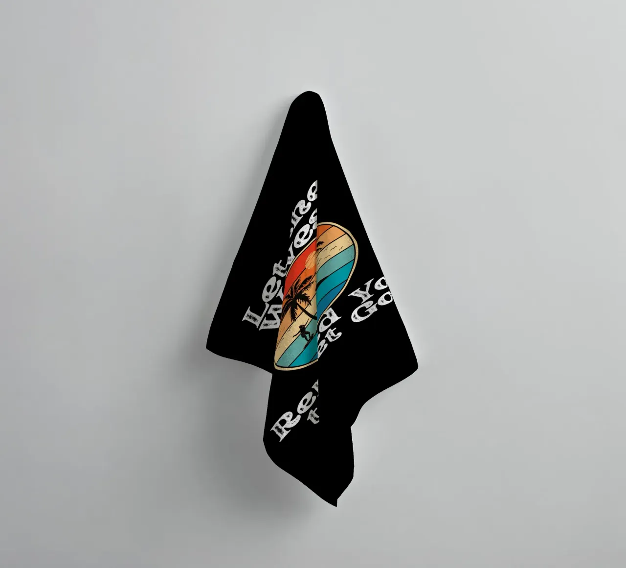 Let the Ocean Teach You to Release and Flow Let Go Live Free towel by Lionandlamb