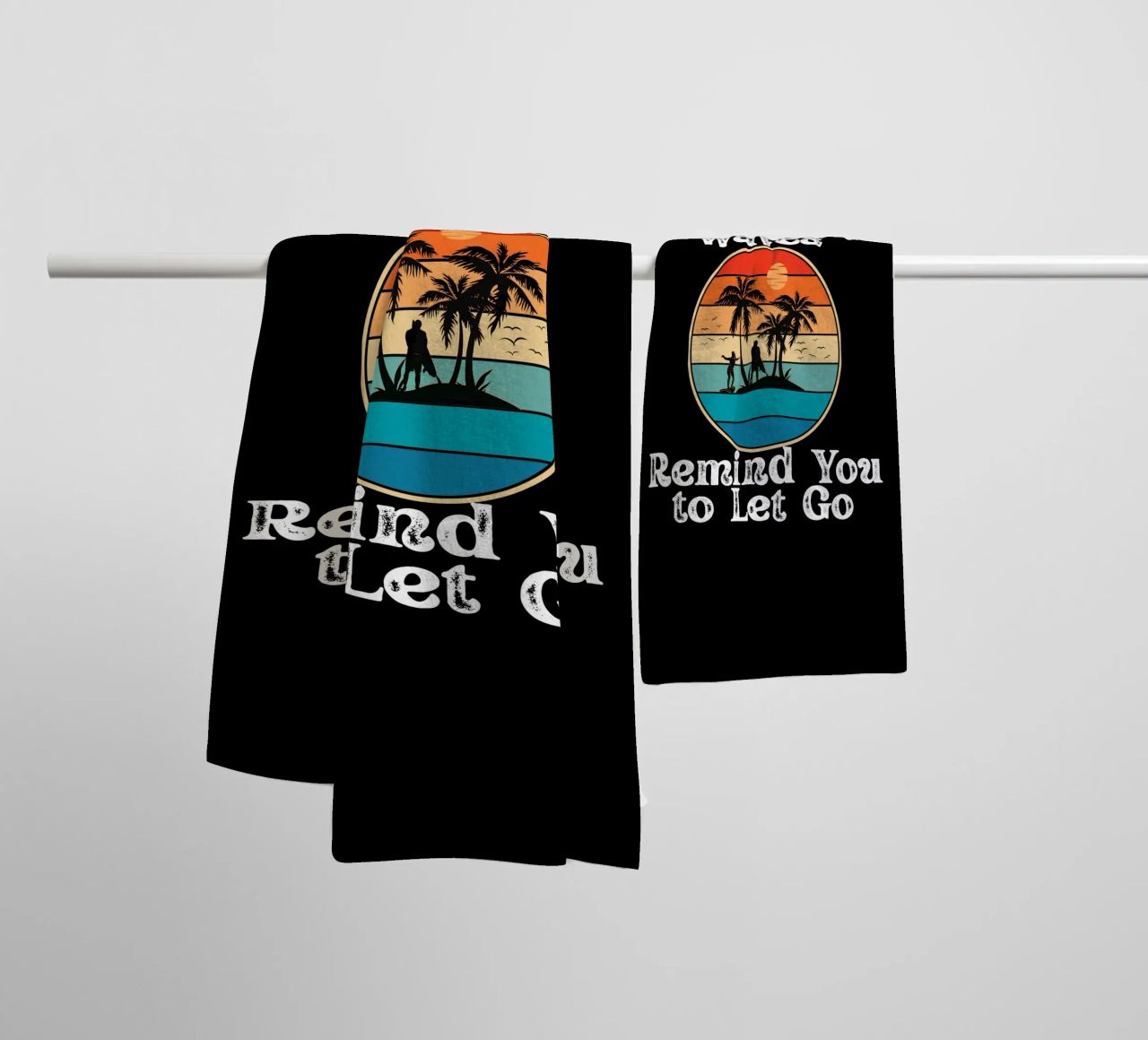Let the Ocean Teach You to Release and Flow Let Go Live Free towel by Lionandlamb