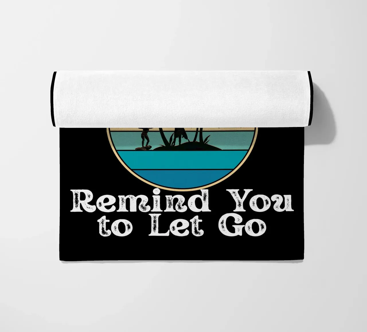 Let the Ocean Teach You to Release and Flow Let Go Live Free beach towel by Lionandlamb
