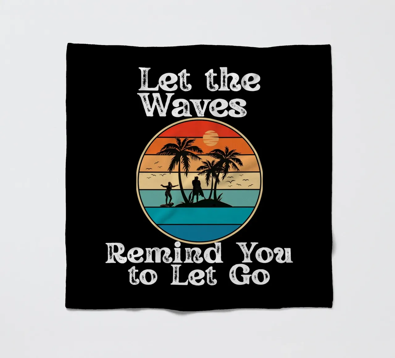 Let the Ocean Teach You to Release and Flow Let Go Live Free fleece blanket by Lionandlamb