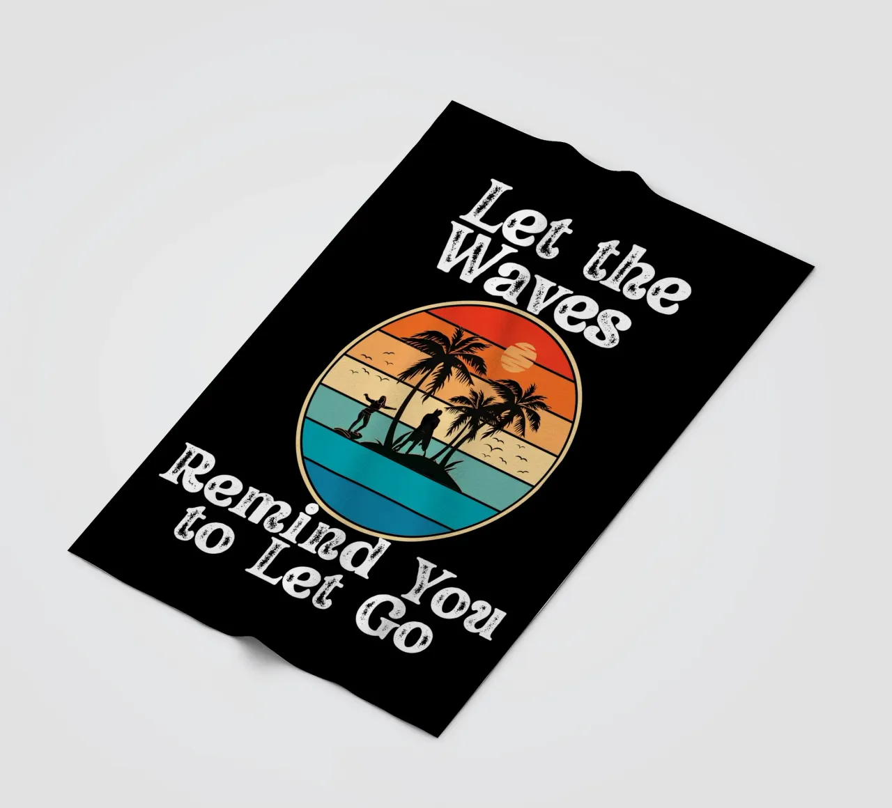 Let the Ocean Teach You to Release and Flow Let Go Live Free fleece blanket by Lionandlamb