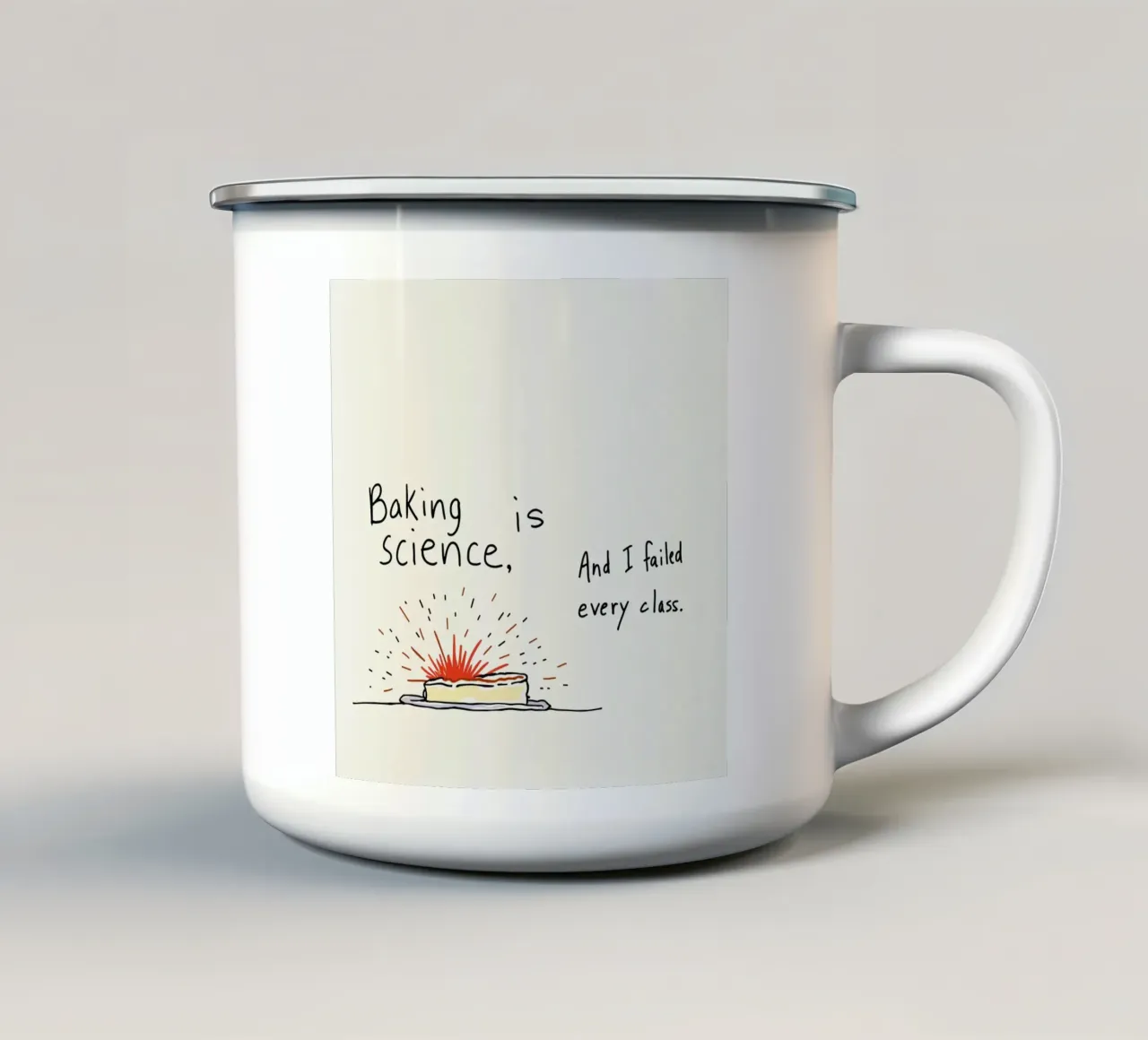 The Explosive Bake tazza in smalto da ramosashop