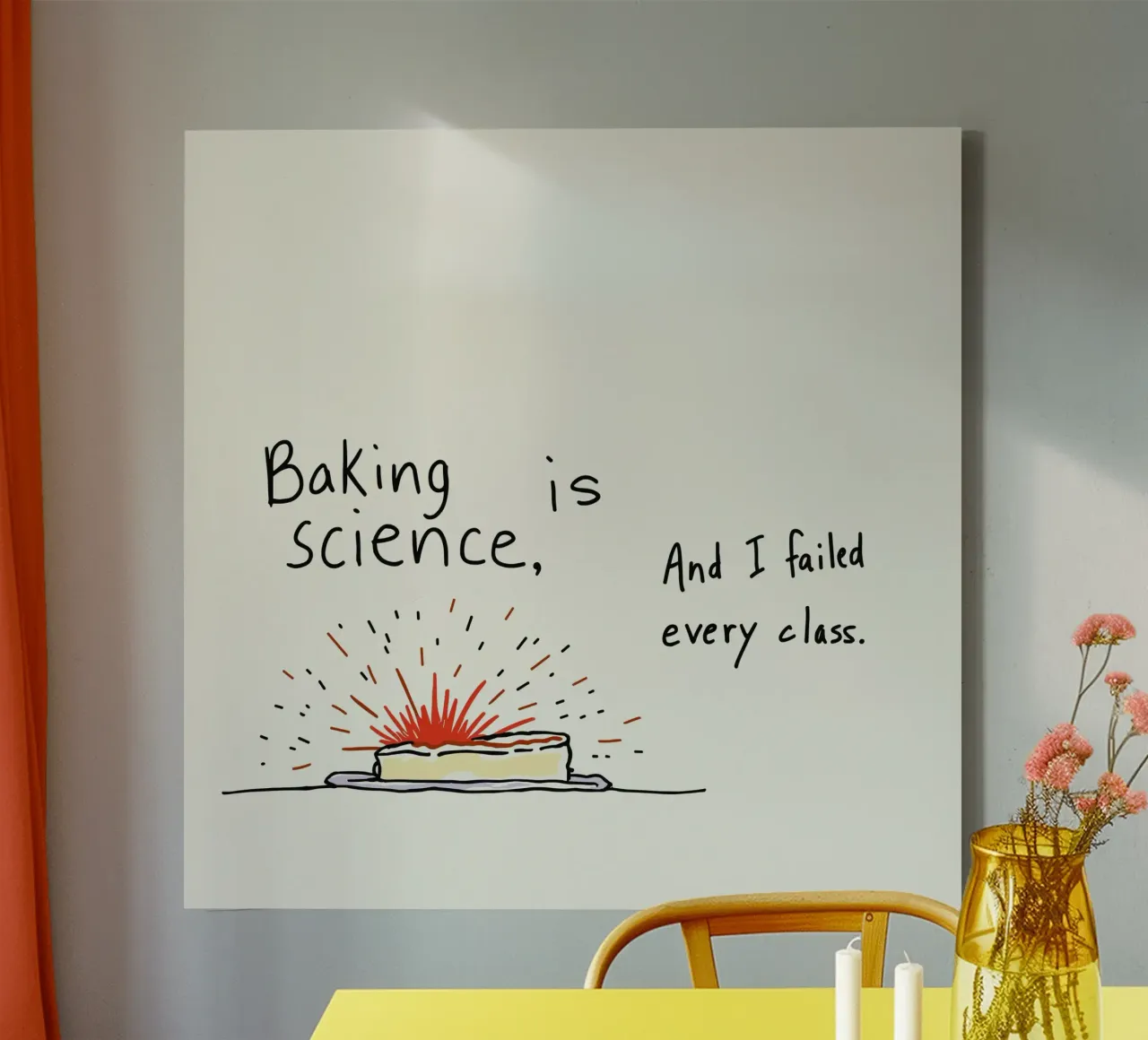 The Explosive Bake tela con Cornice a cassetta da ramosashop