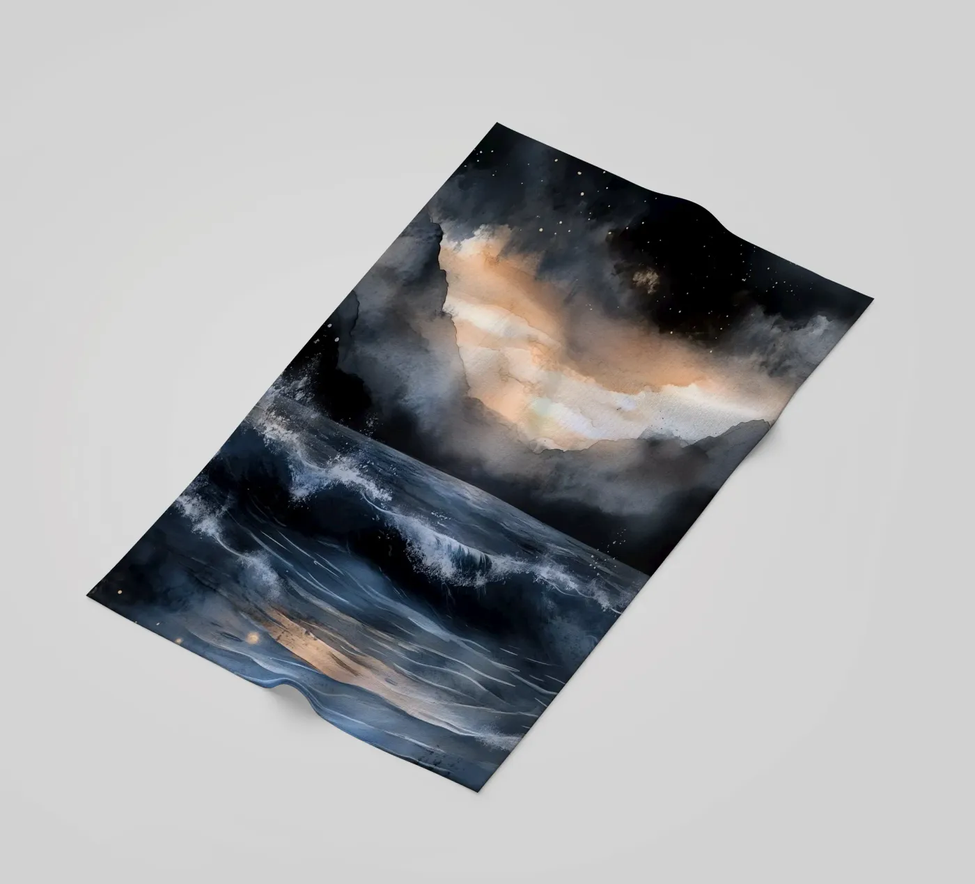 Zee en golven strandhanddoek van Justyna Jaszke JBJart