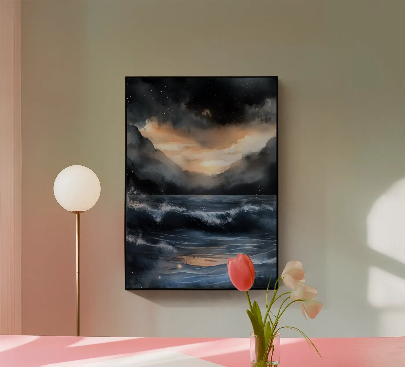 Sea and waves Acryl-Glas von Justyna Jaszke JBJart