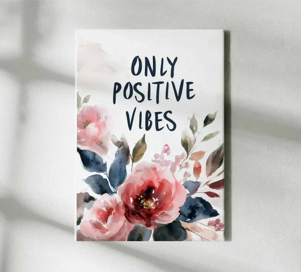 Only positive vibes canvas with Floater frame by Justyna Jaszke JBJart