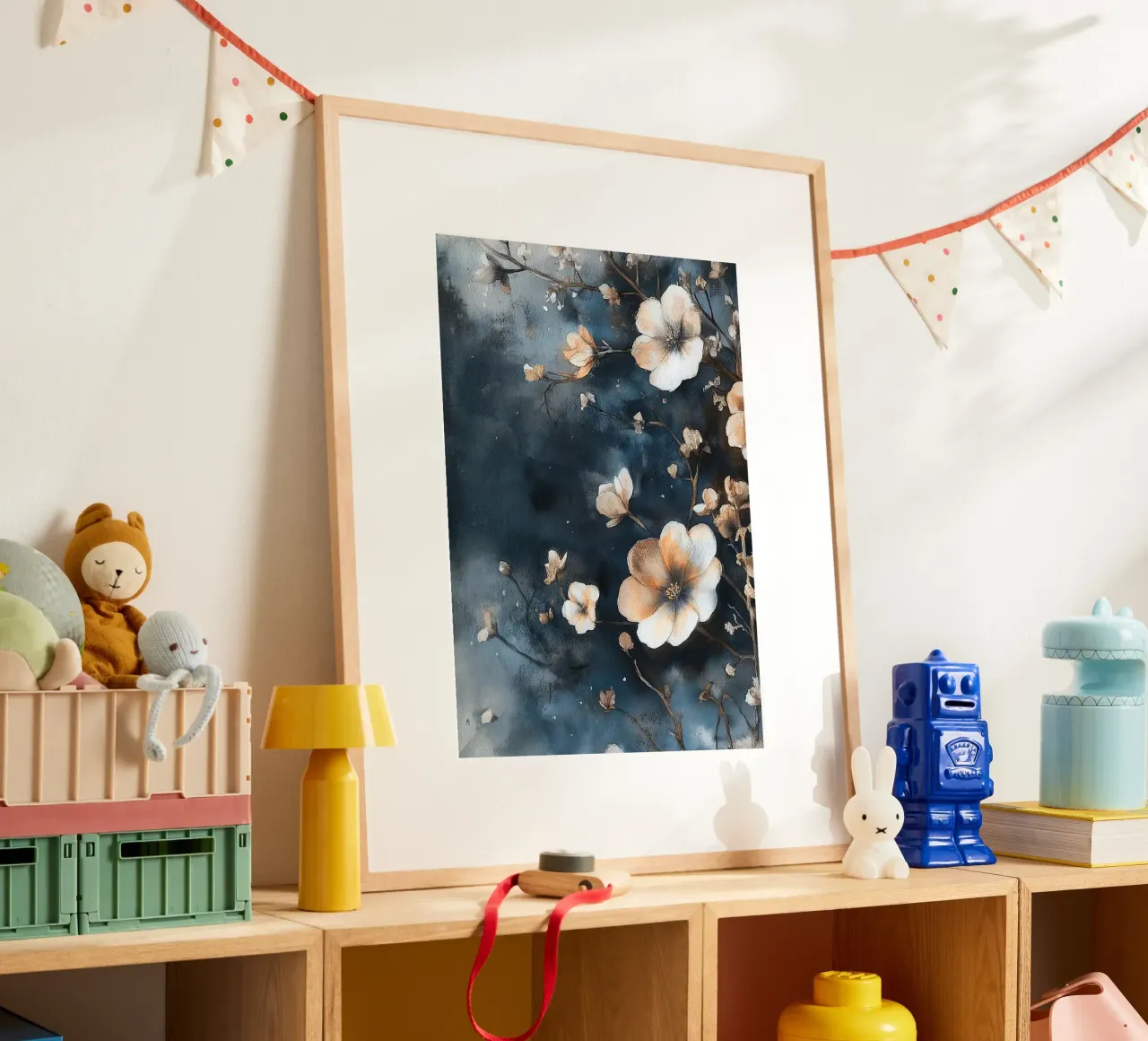 Blossoms poster con telaio in legno da Justyna Jaszke JBJart