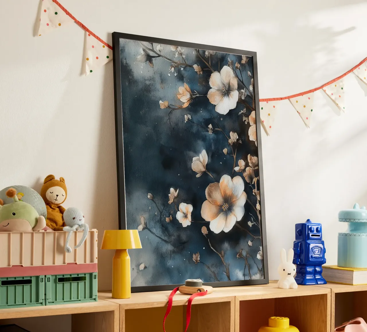 Blossoms poster con telaio in legno da Justyna Jaszke JBJart