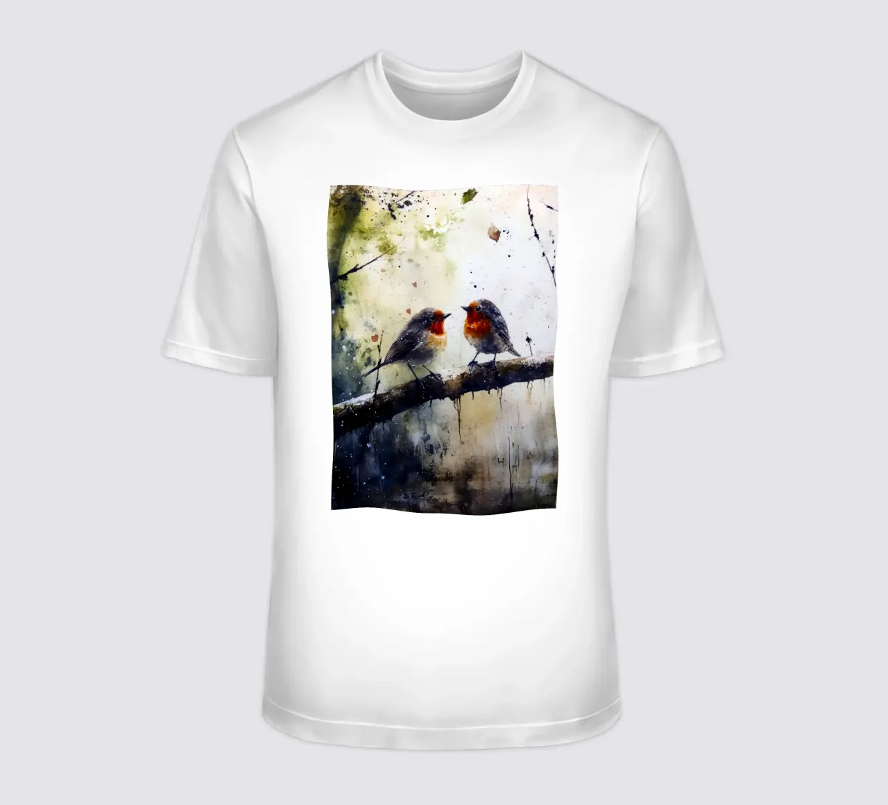 Birds sparrows t-shirt by Justyna Jaszke JBJart