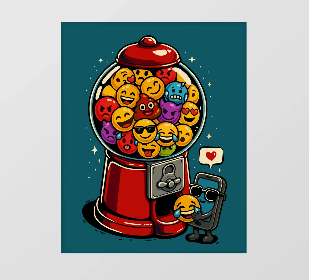 Emojis de chicles papel para pared de LM2KONE