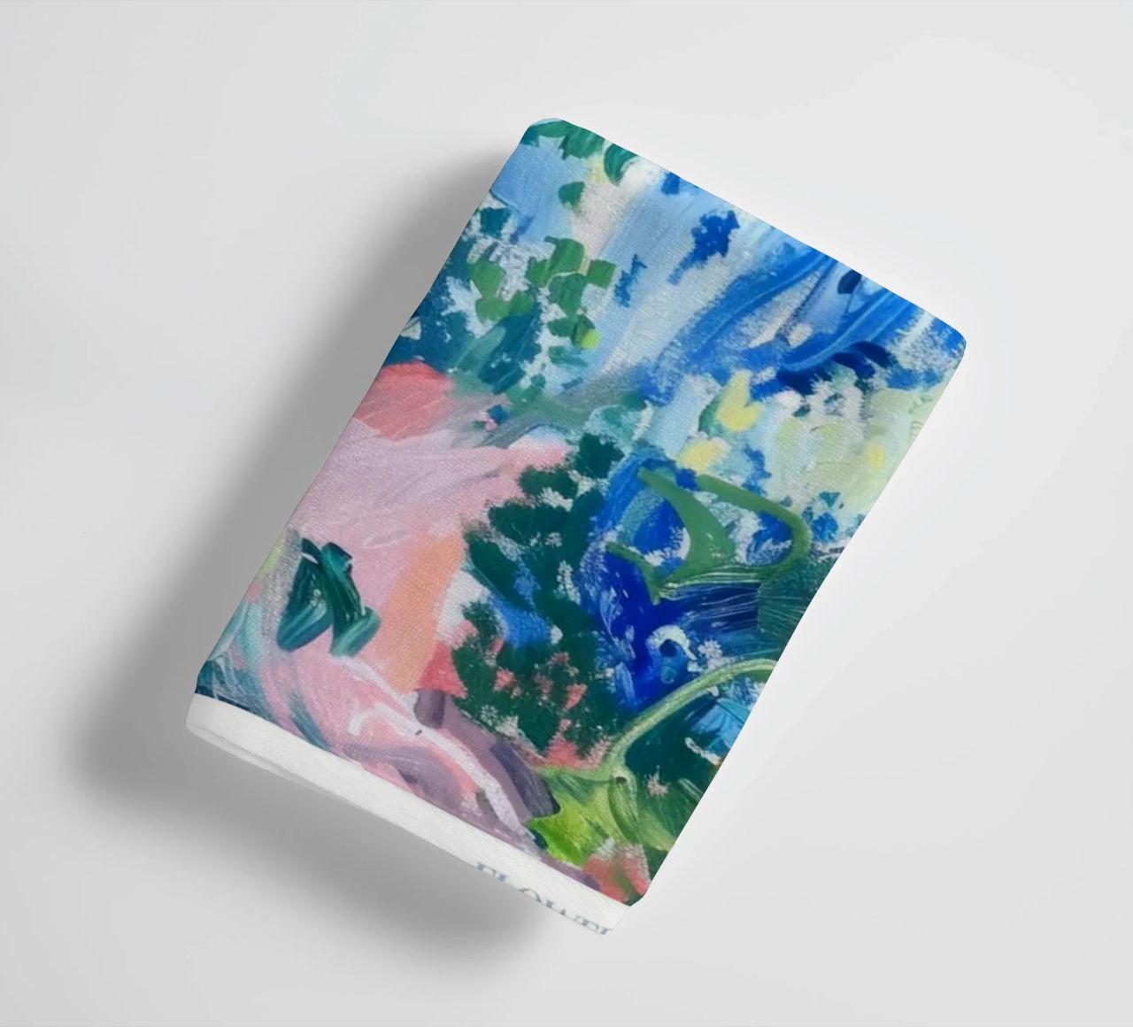 Bloemenprint, abstracte bloemsierkunst, kleurrijke poster badhanddoek van Boheme