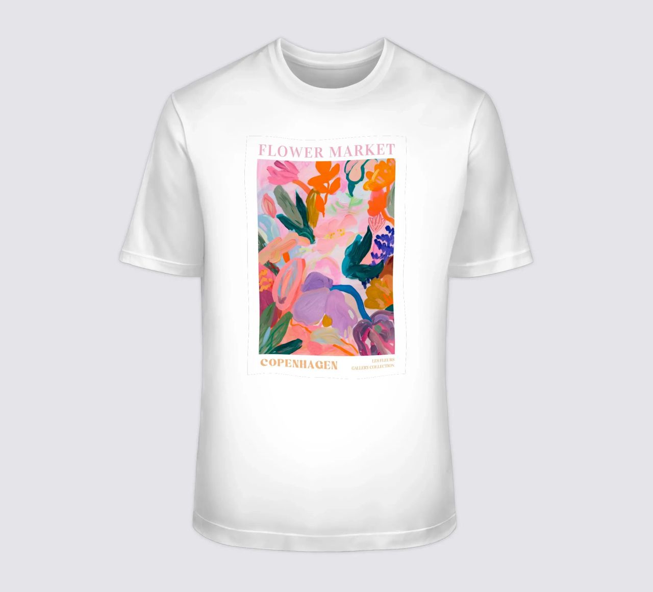 Bloemen Abstract Kleurrijke Kunstdrukken, Abstract Bloemenkunstwerk t-shirt van Boheme