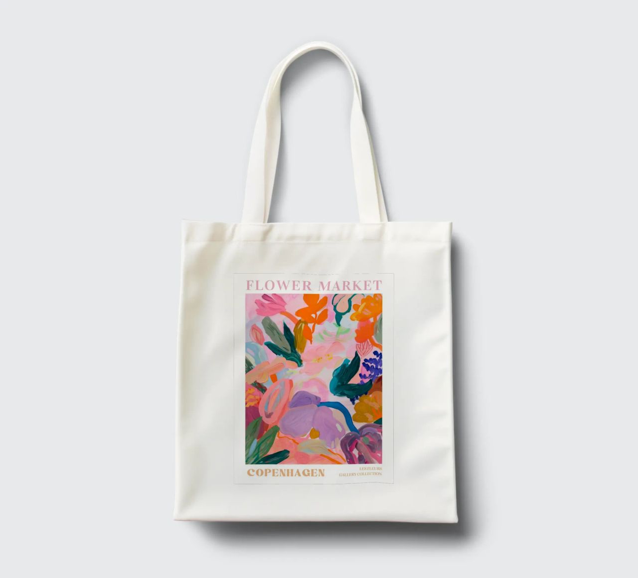 Bloemen Abstract Kleurrijke Kunstdrukken, Abstract Bloemenkunstwerk jute draagtas van Boheme