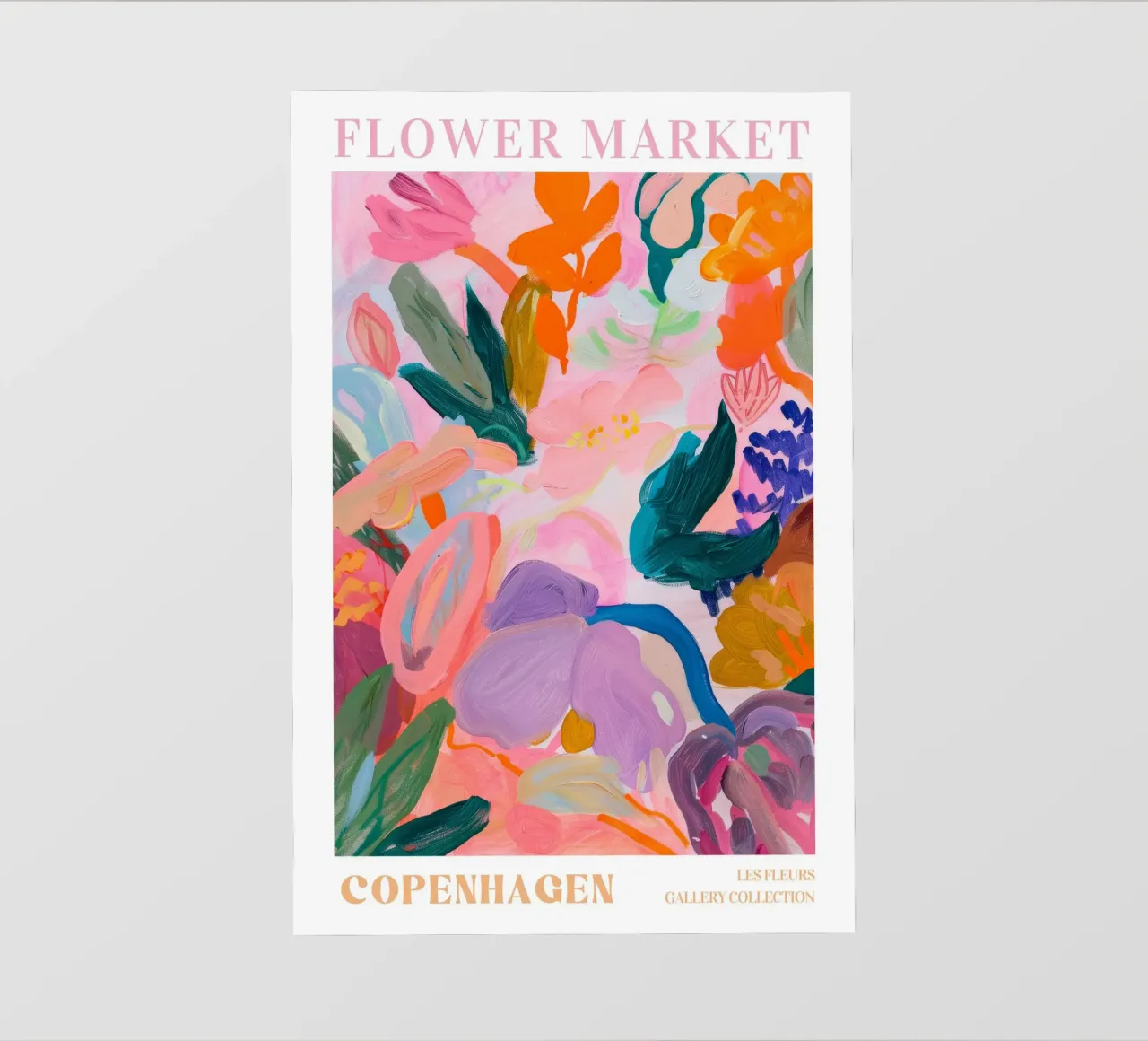 Stampe d'arte colorate astratte di fiori, opere d'arte floreali astratte telo in pvc da Boheme