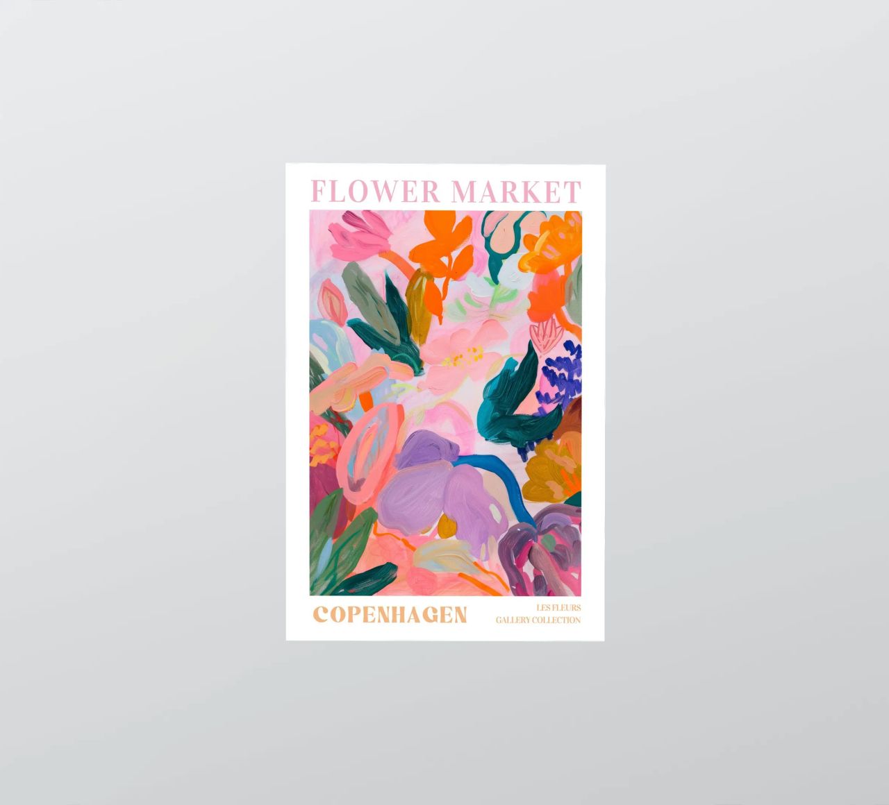 Bloemen Abstract Kleurrijke Kunstdrukken, Abstract Bloemenkunstwerk sticker van Boheme