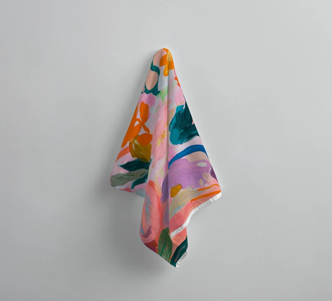 Bloemen Abstract Kleurrijke Kunstdrukken, Abstract Bloemenkunstwerk badhanddoek van Boheme