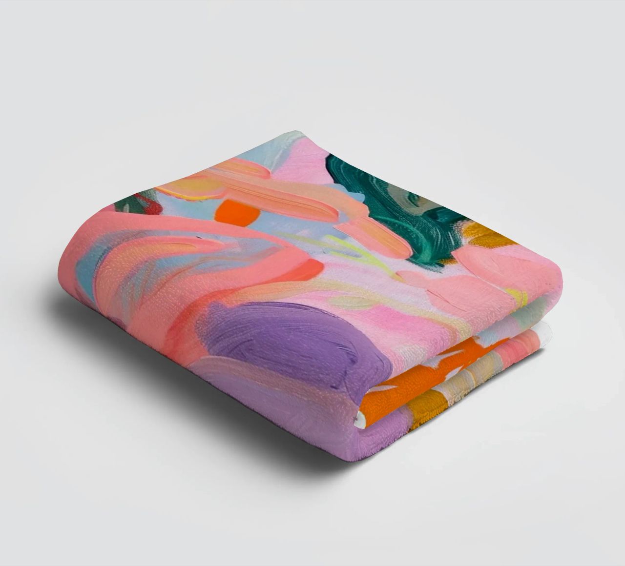 Bloemen Abstract Kleurrijke Kunstdrukken, Abstract Bloemenkunstwerk badhanddoek van Boheme