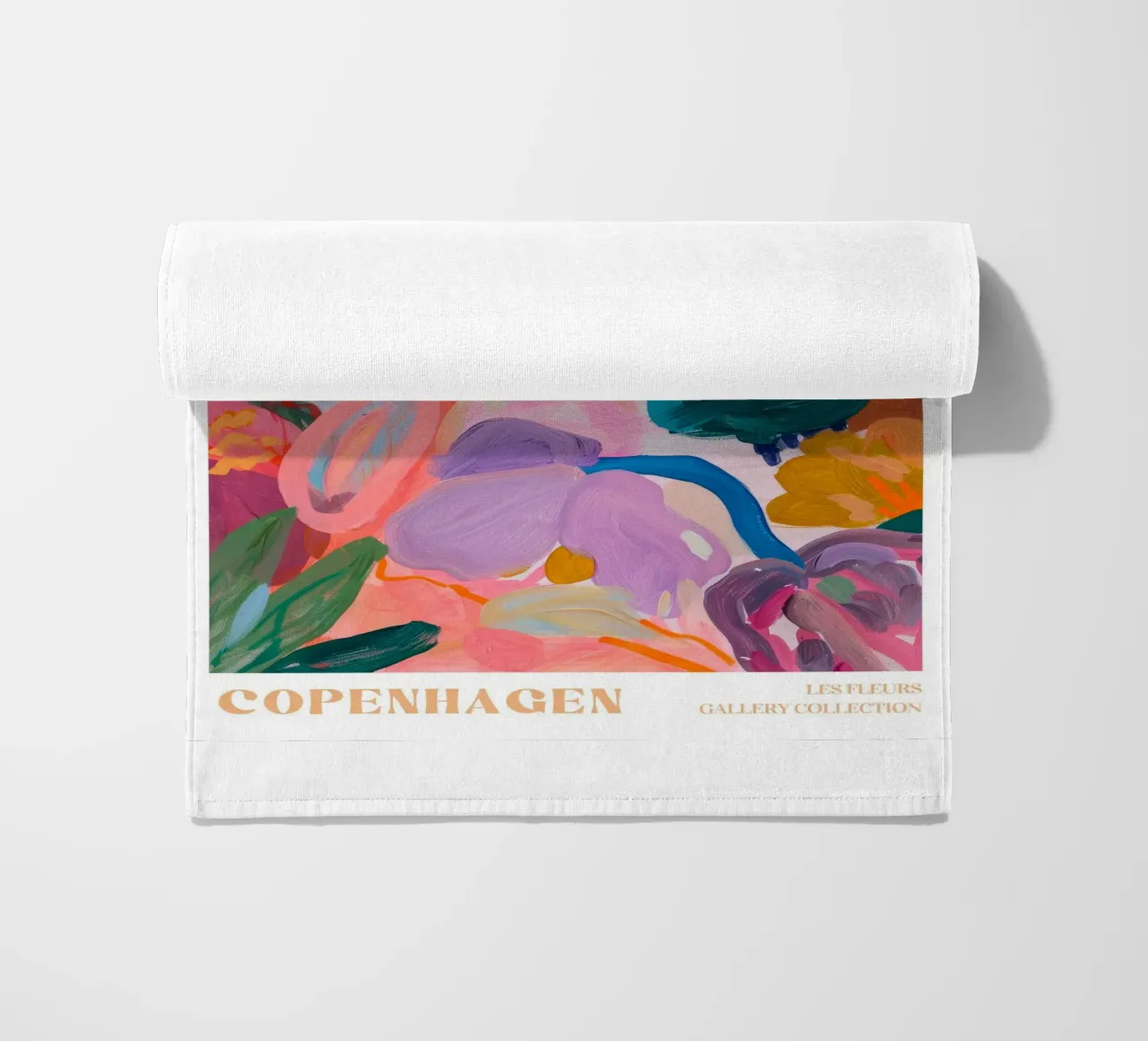 Stampe d'arte colorate astratte di fiori, opere d'arte floreali astratte telo mare da Boheme