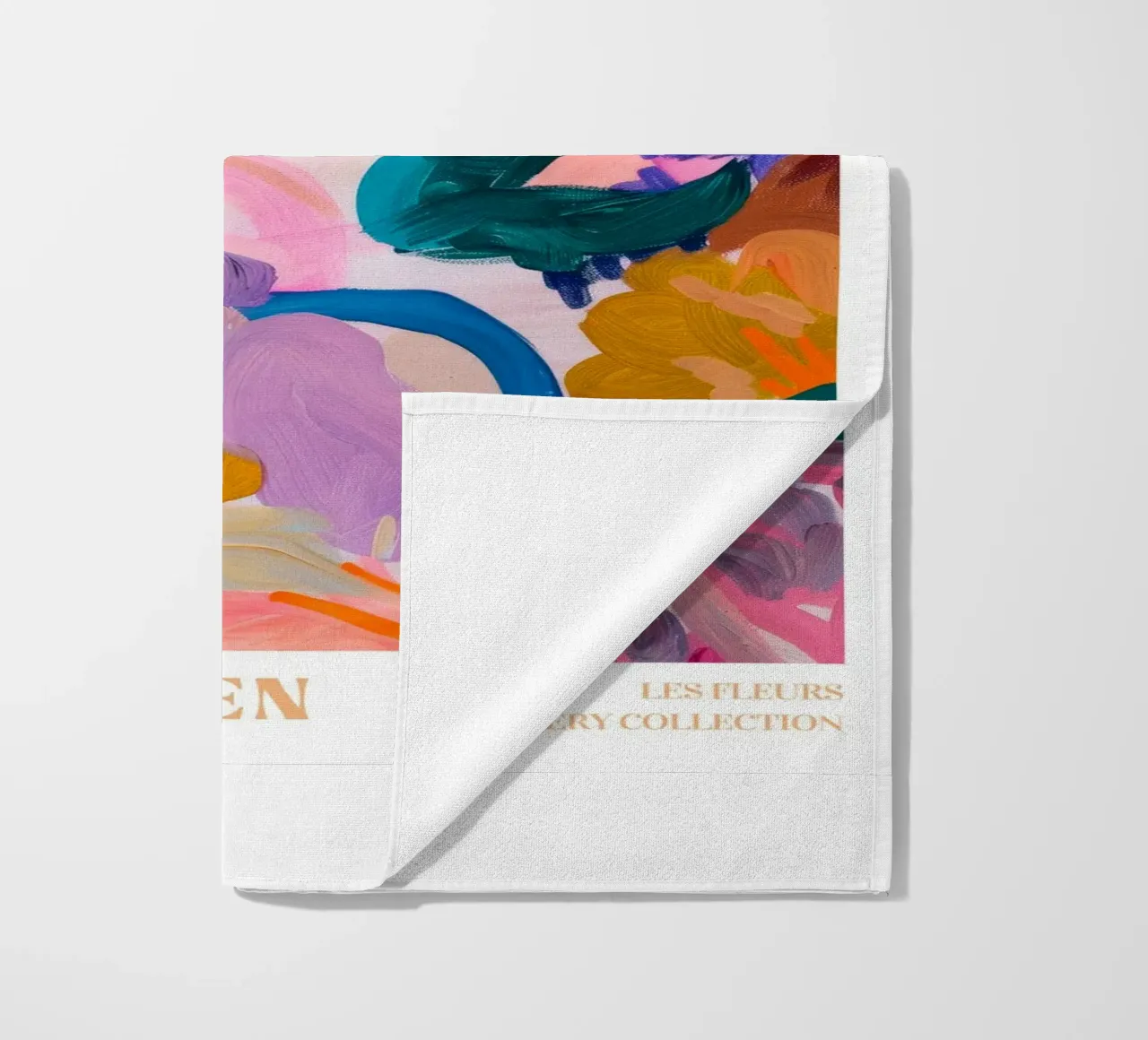 Stampe d'arte colorate astratte di fiori, opere d'arte floreali astratte telo mare da Boheme