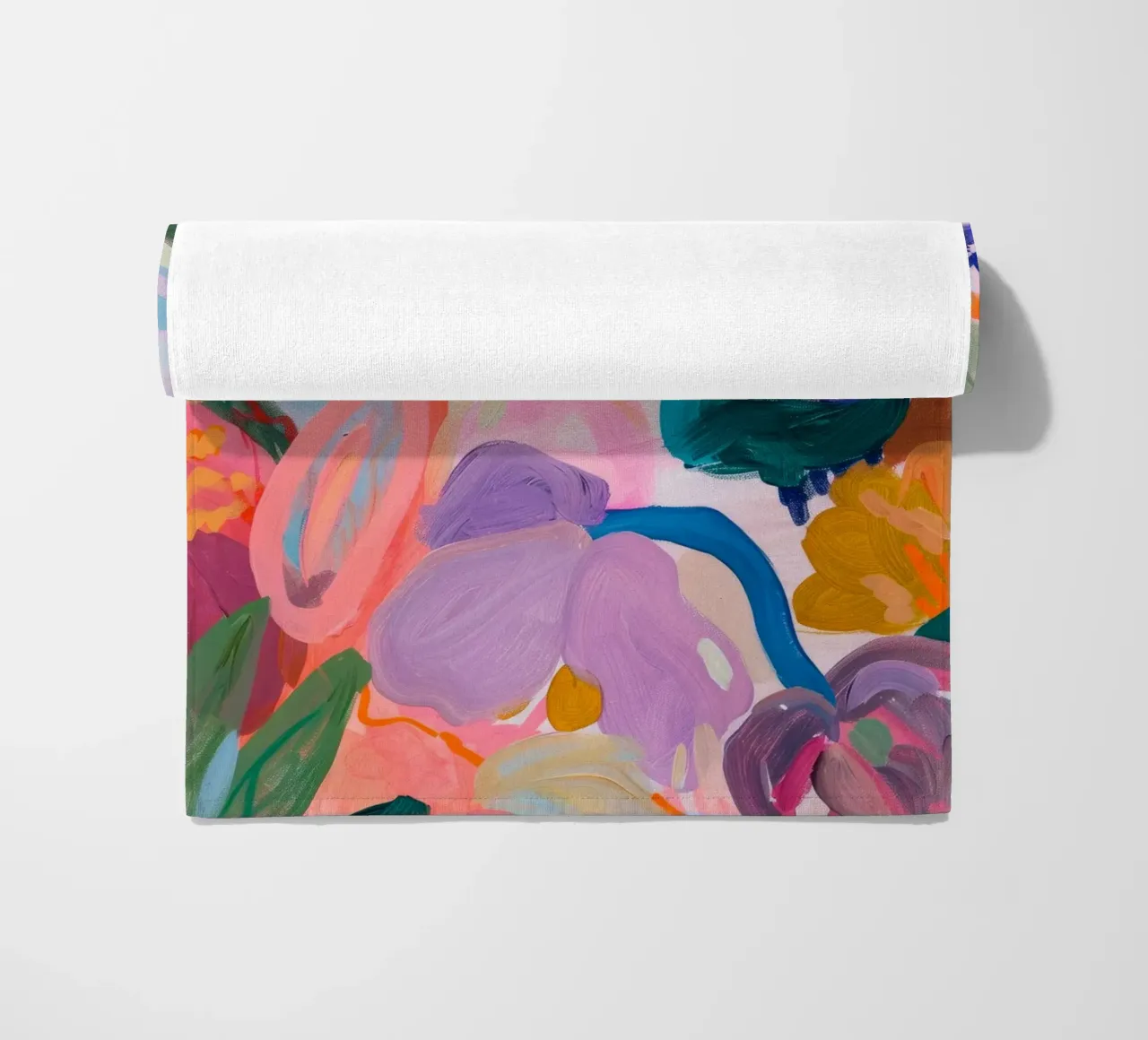 Stampe d'arte colorate astratte di fiori, opere d'arte floreali astratte telo mare da Boheme