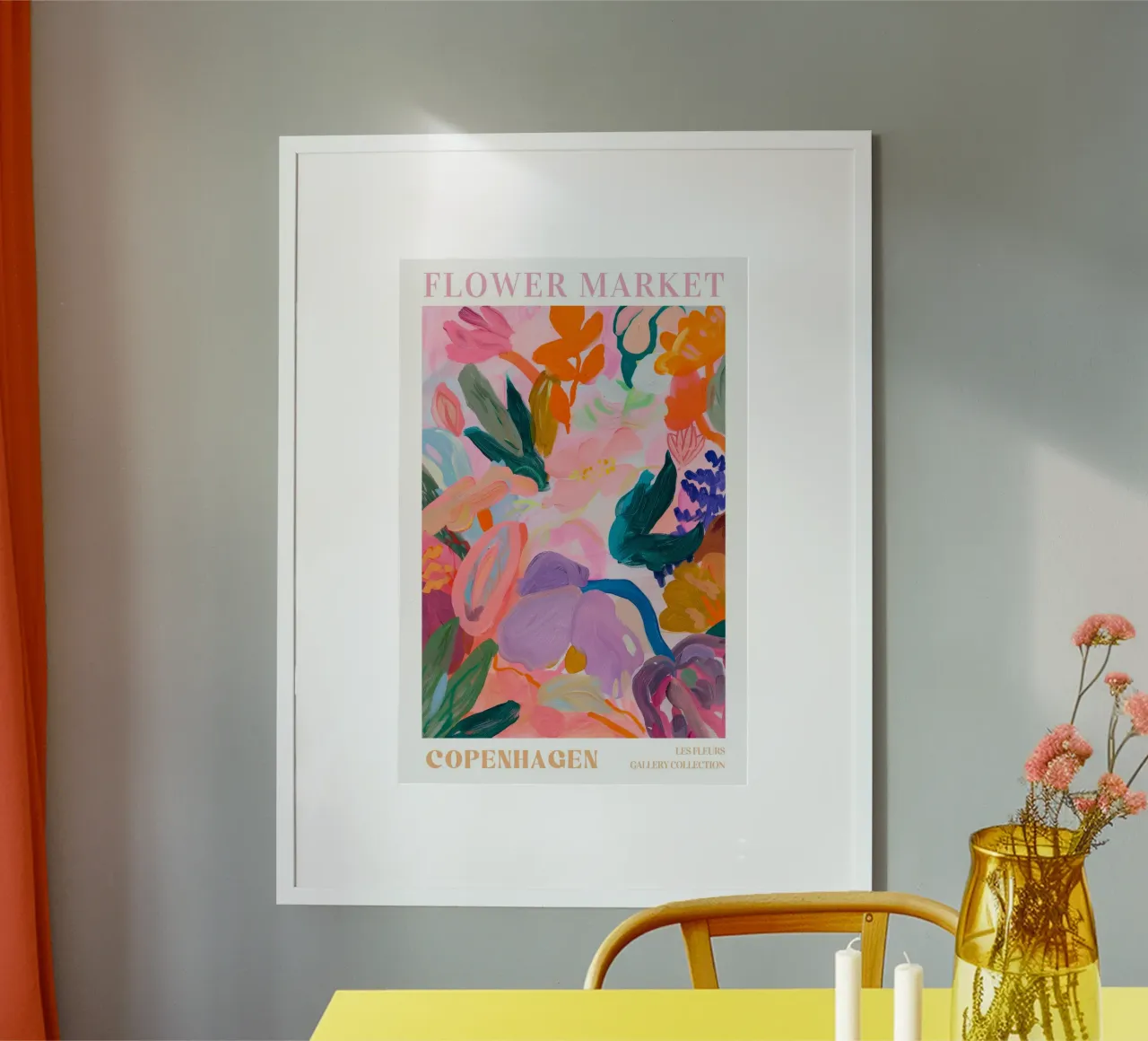 Flower Abstract Colorful Art Prints, Abstract Floral Artwork poster de Boheme