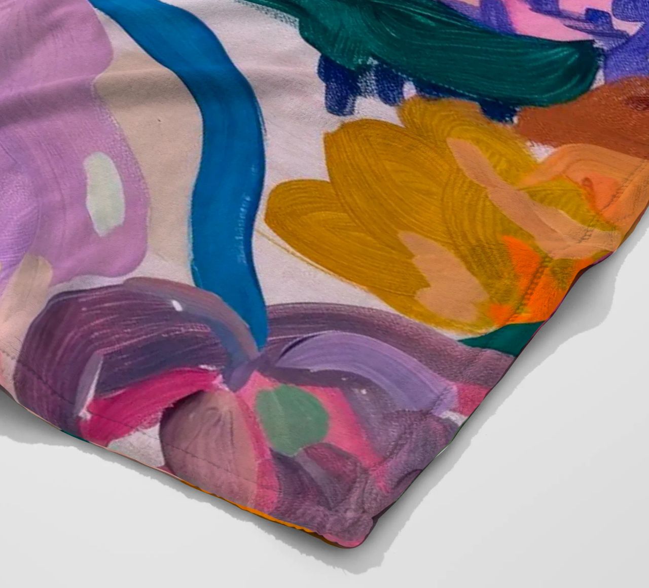Bloemen Abstract Kleurrijke Kunstdrukken, Abstract Bloemenkunstwerk fleecedeken van Boheme
