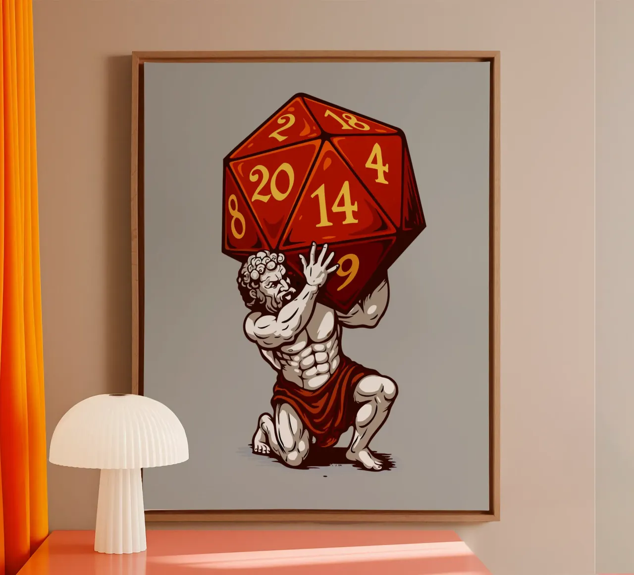 D20 Atlas canvas met Baklijst van LM2KONE