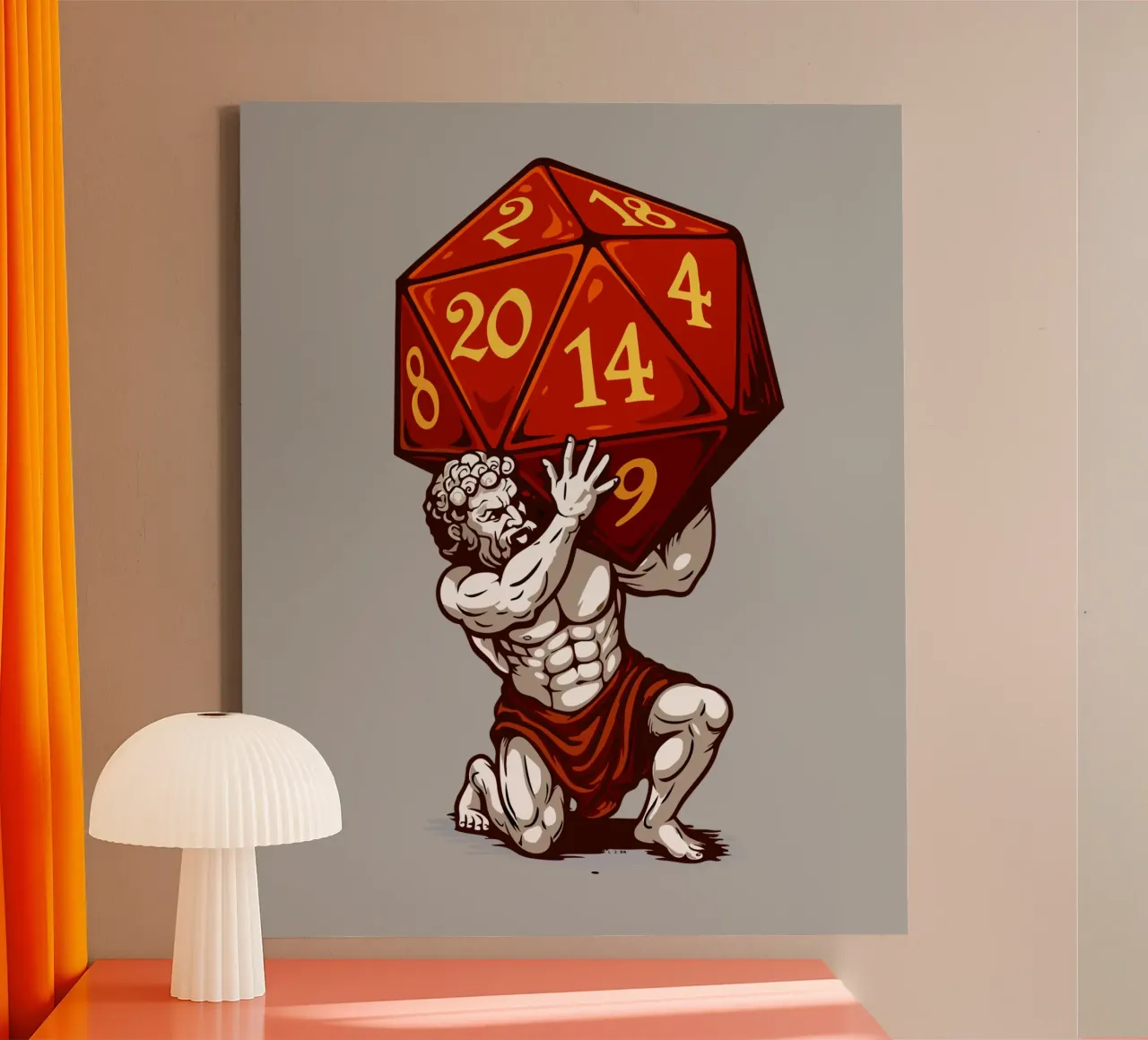 D20 Atlas canvas met Baklijst van LM2KONE