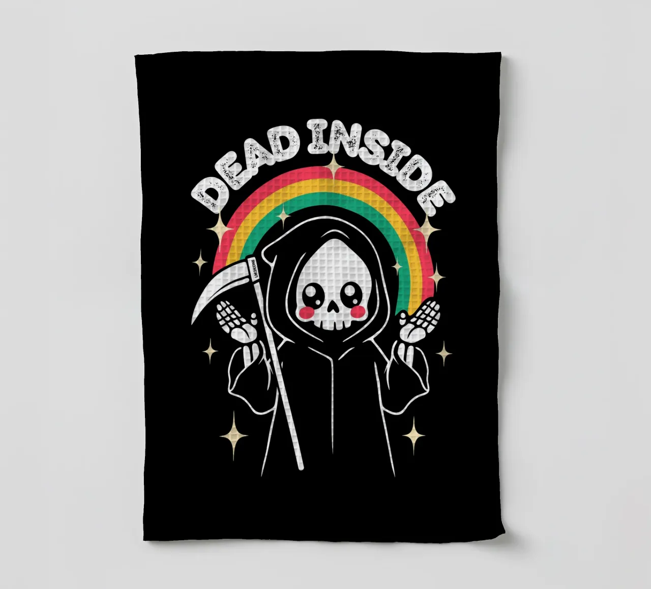 Dead Inside - Crâne mignon torchon de LM2KONE