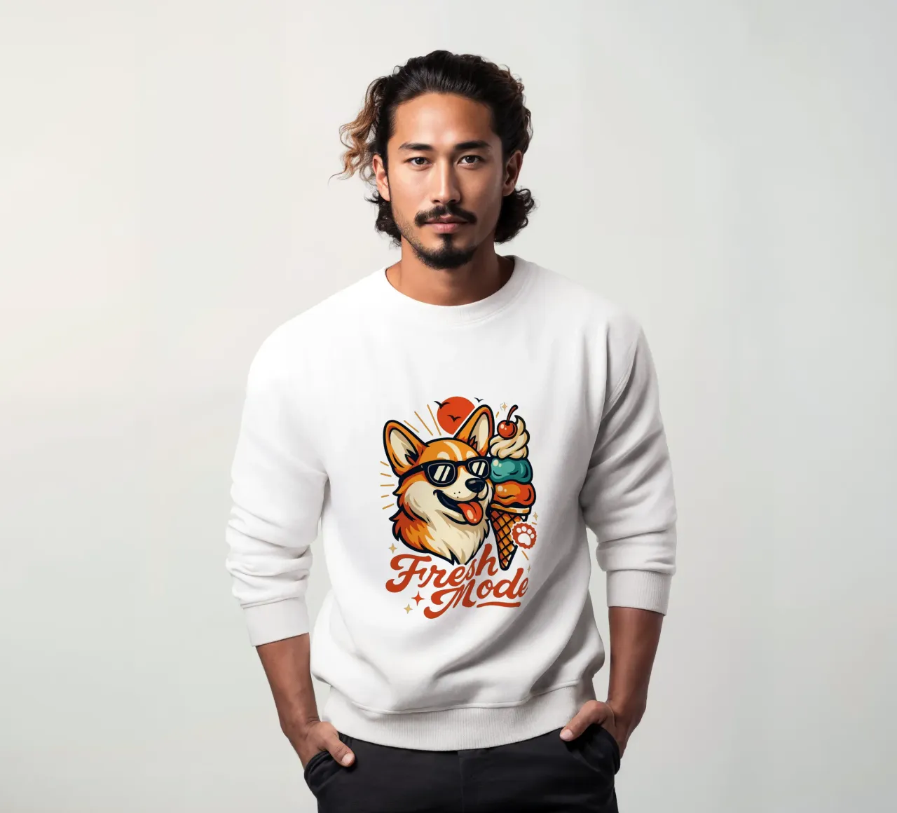 Helado Corgi Modo Fresco sudadera de LM2KONE