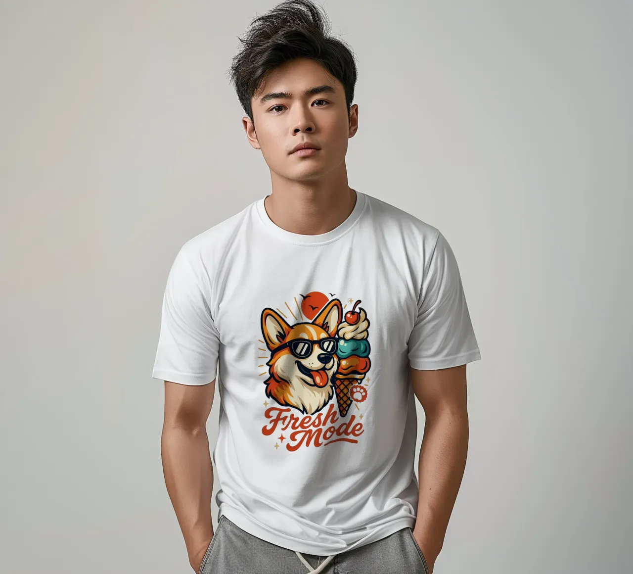 Gelato Corgi Fresh Mode t-shirt da LM2KONE