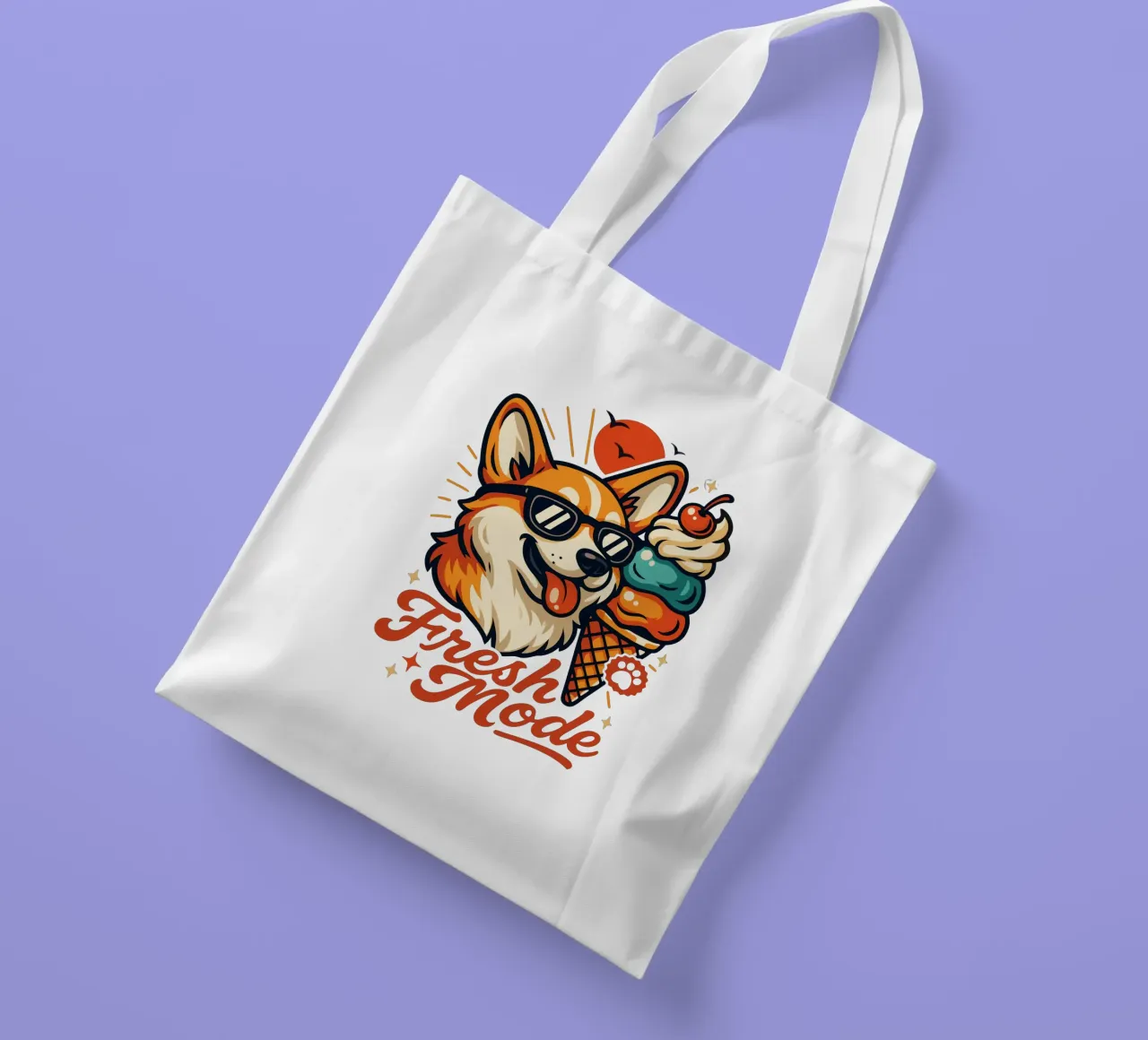 Gelato Corgi Fresh Mode borsa in juta da LM2KONE