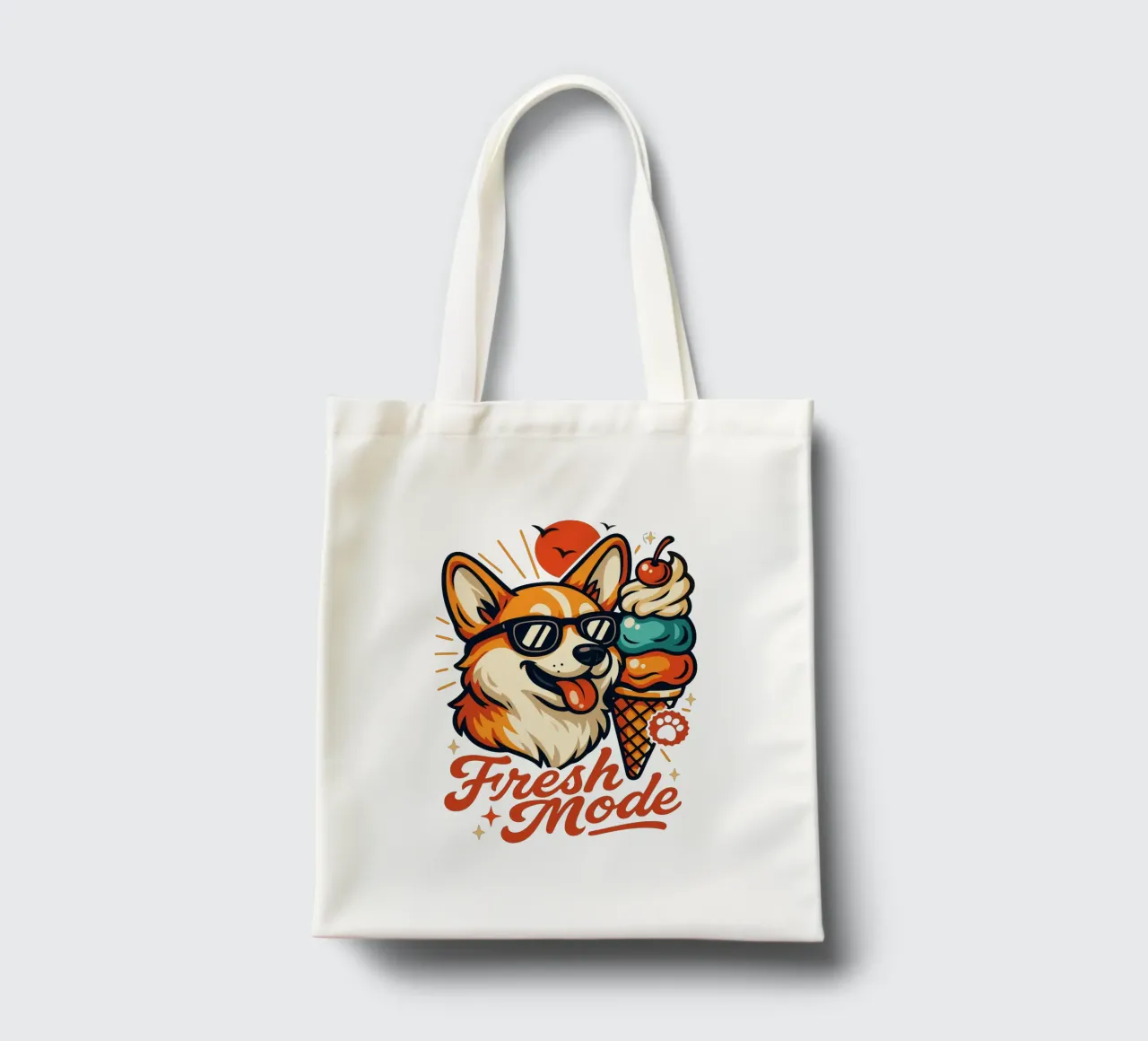 Gelato Corgi Fresh Mode borsa in juta da LM2KONE