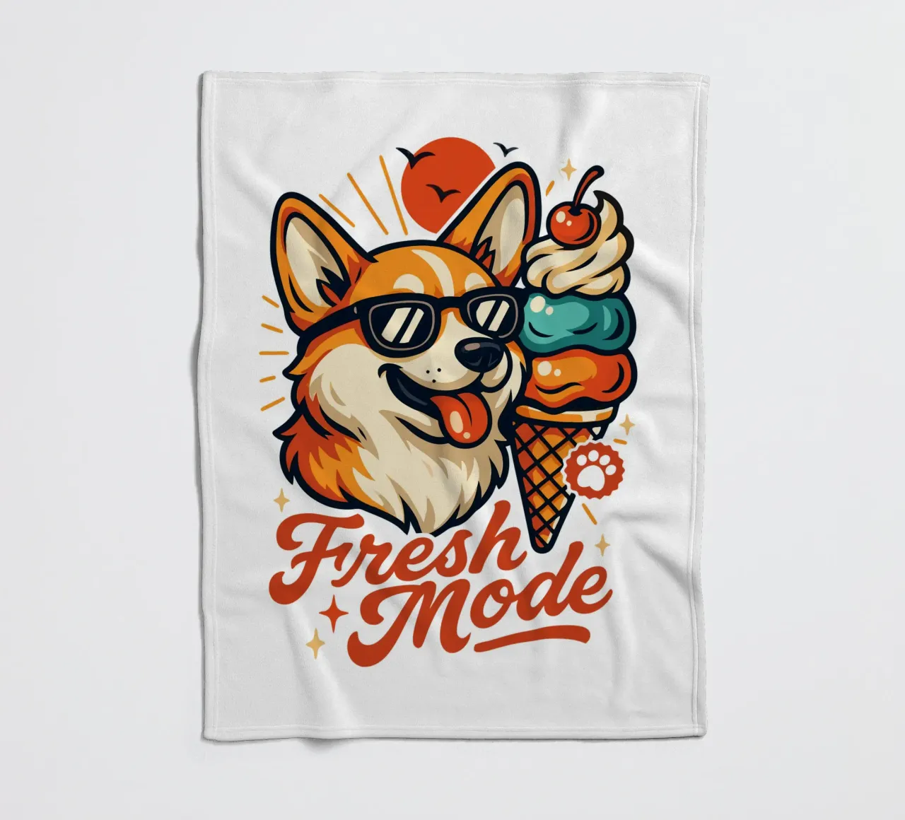 Gelato Corgi Fresh Mode coperta in pile da LM2KONE