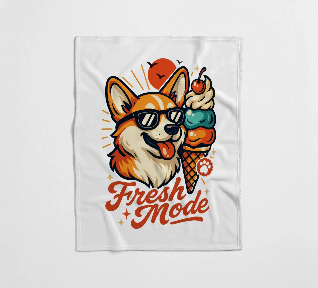 Gelato Corgi Fresh Mode coperta in pile da LM2KONE