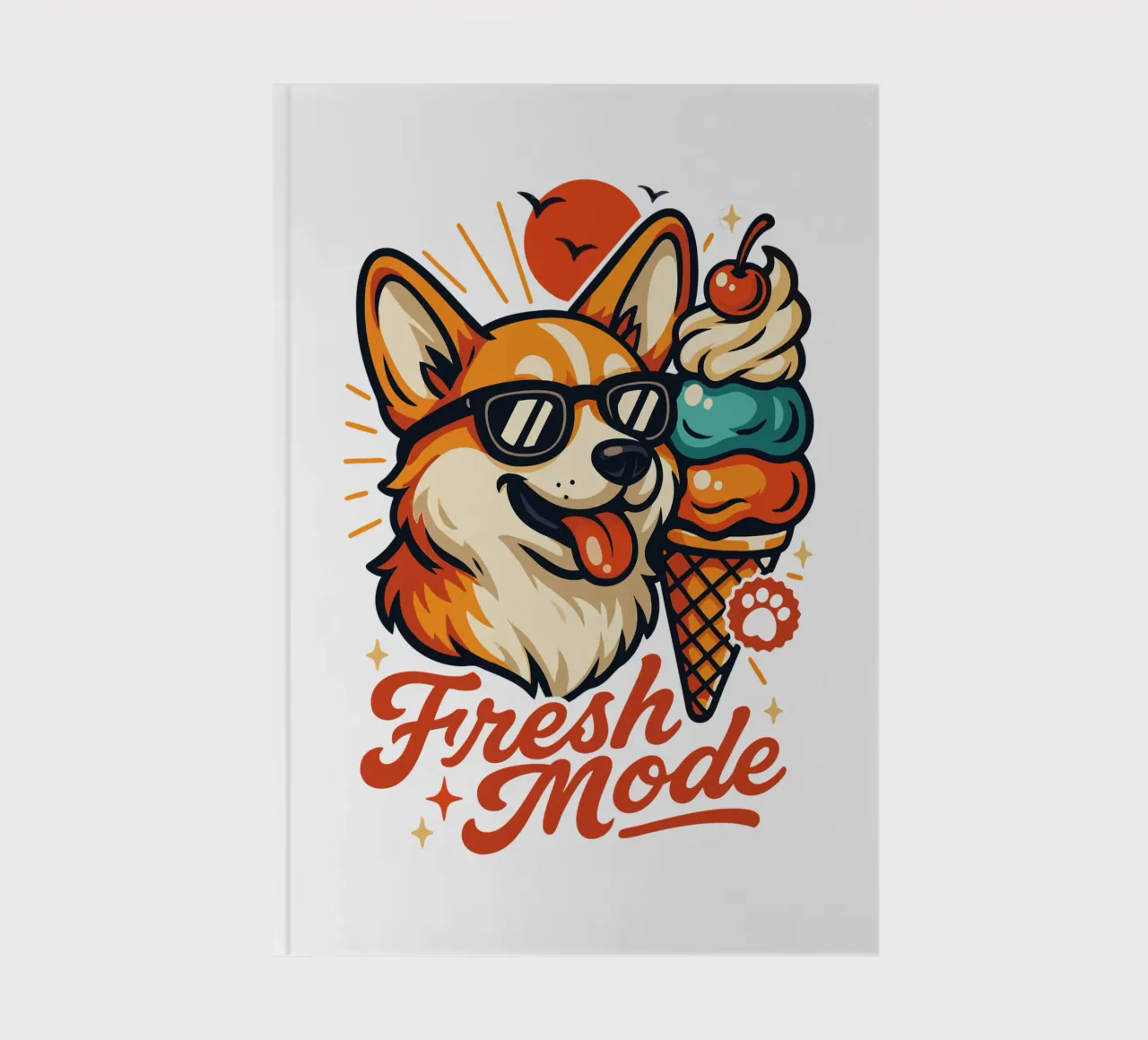 Ice Cream Corgi Fresh Mode notebook by LM2KONE