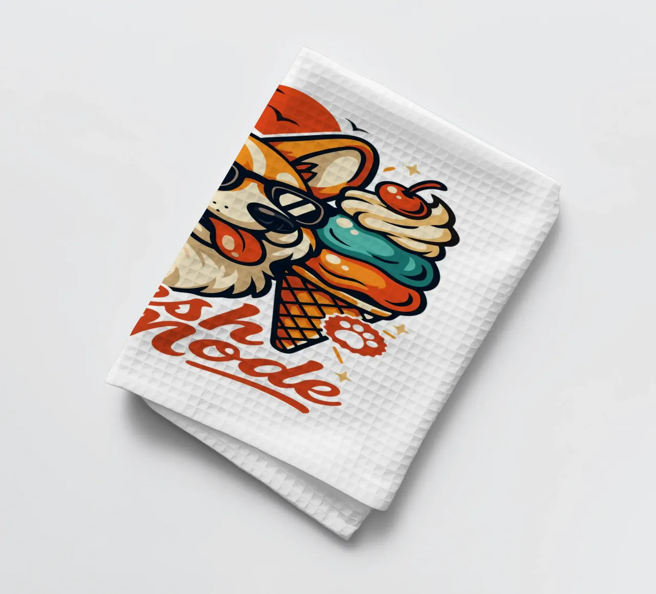 Helado Corgi Modo Fresco paño de cocina de LM2KONE